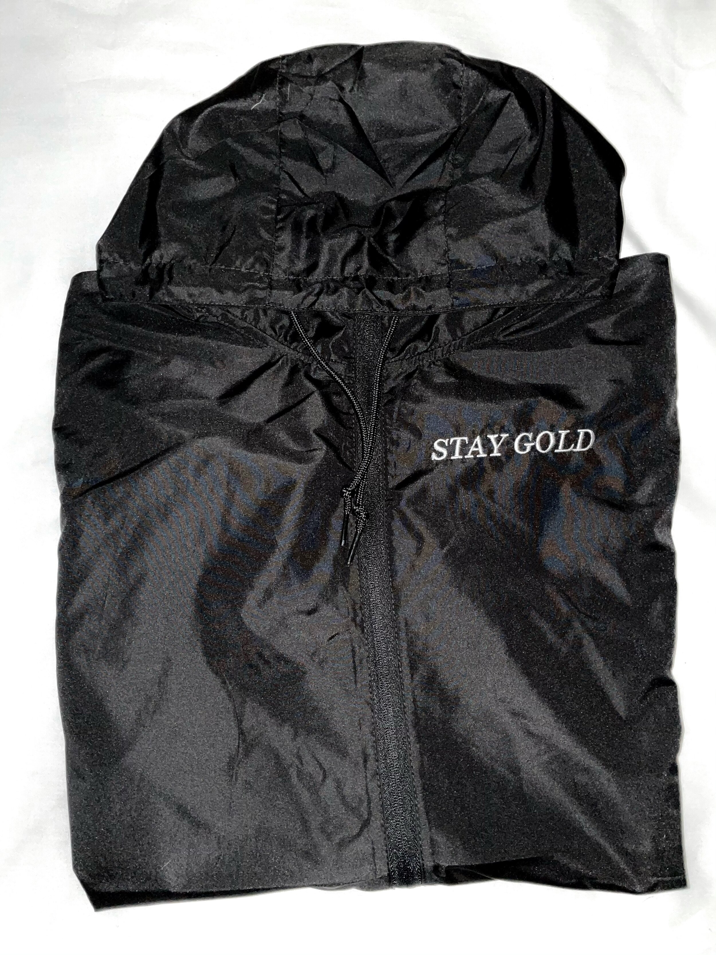 Men's Black Stay Gold Windbreaker