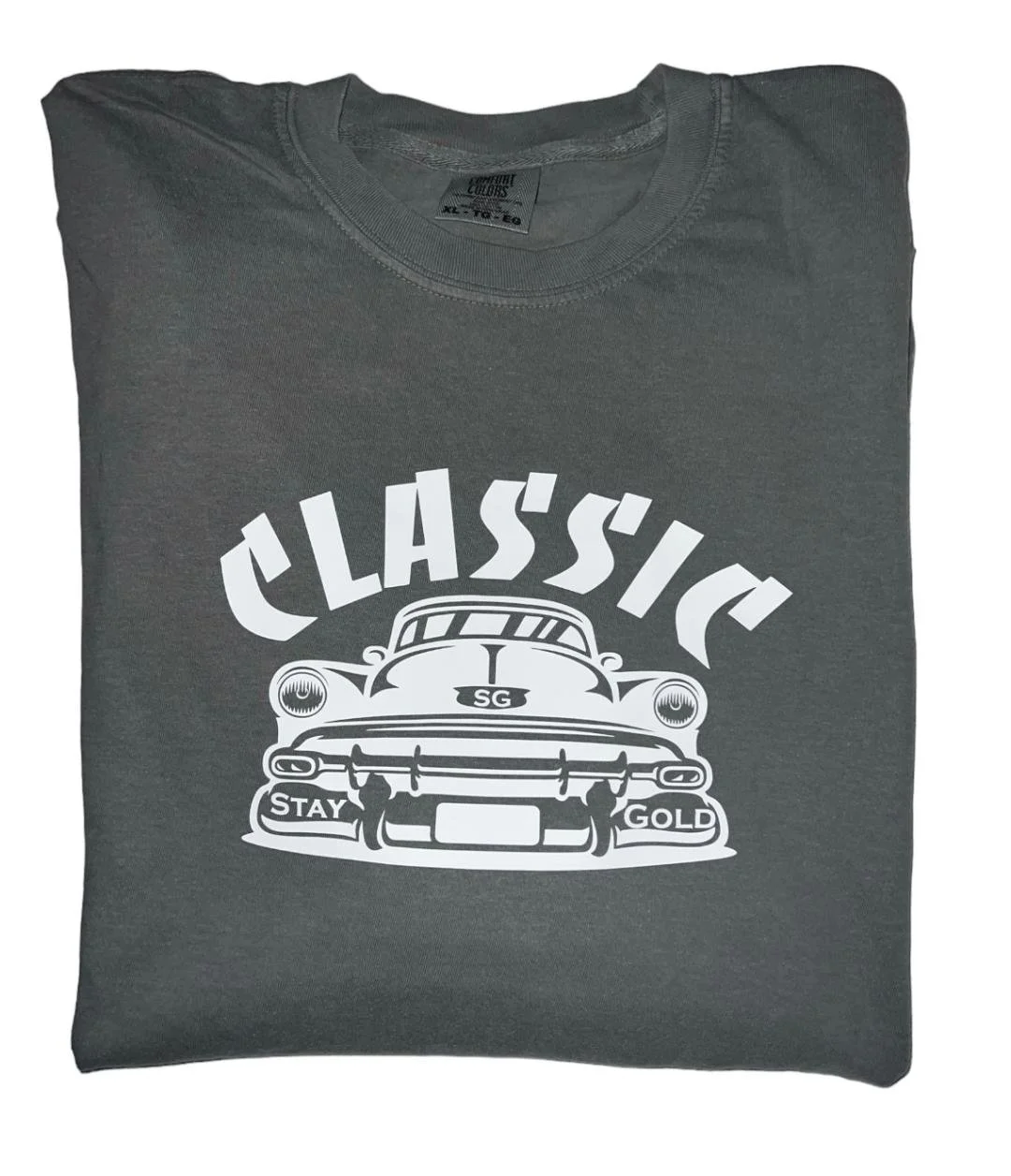 Classic Stay Gold Gray White T-Shirt.jpg