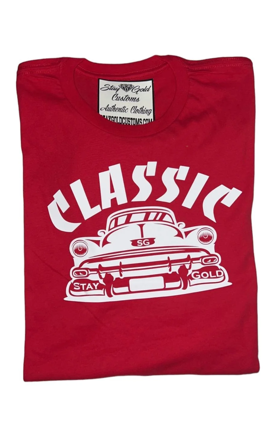 Classic Stay Gold Red White T-Shirt.jpg