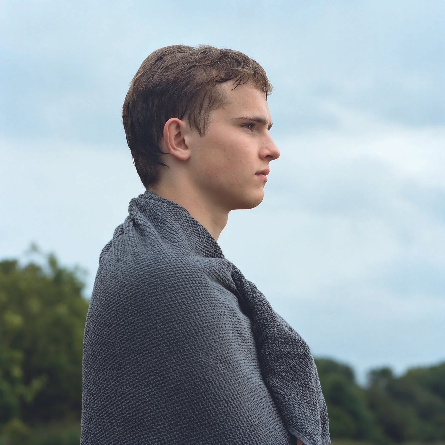 Rasmus as a statue, 2013