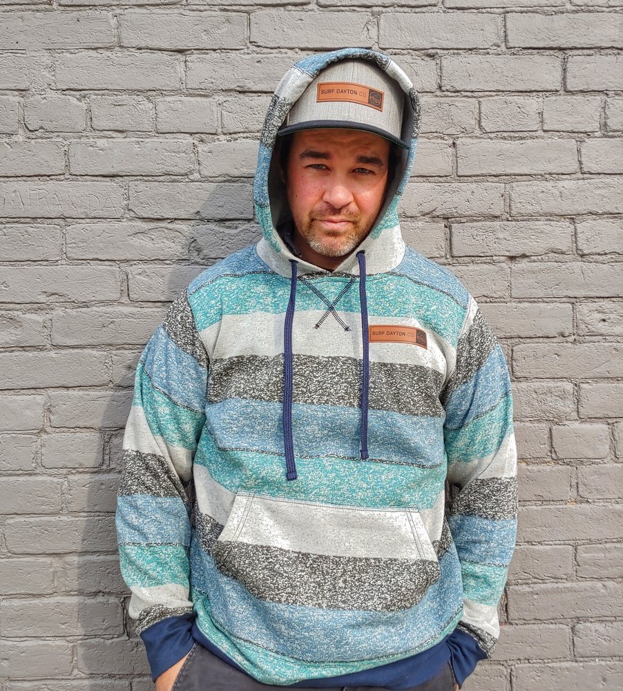 Striped Fleece Hooded Sweatshirt