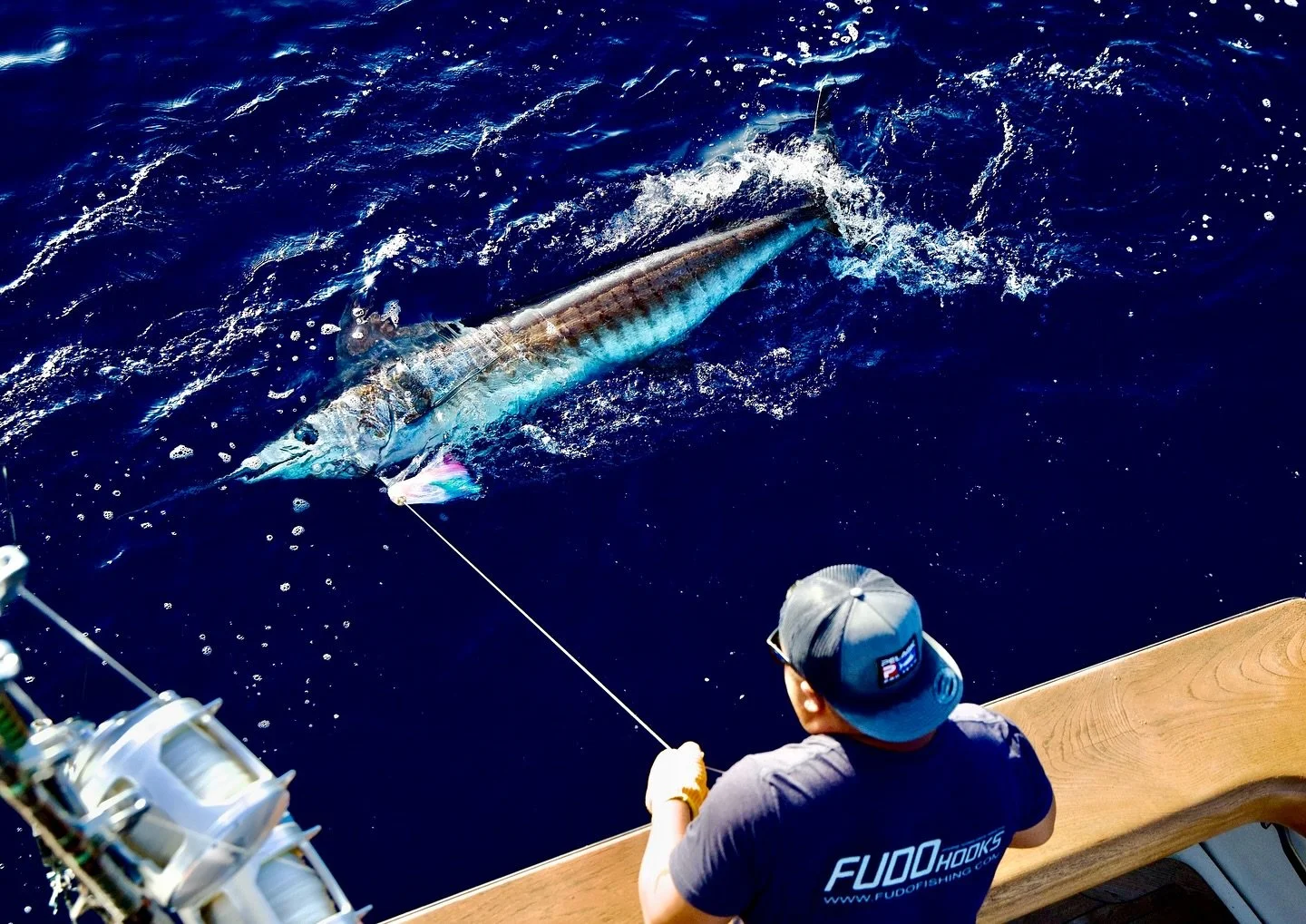 Congrats to Mark on his first blue marlin! All lit up! Marlin Magic Jumbo Jetted Teardrop AP lure with Fudo hook. 🤙
.
.
📸 @fishergal808 
.
.
#marlinmagic #marlinmagiclures #lurefishing #jumbo #jetted #teardrop #fudo #fudofishing #fudohooks #blue #b
