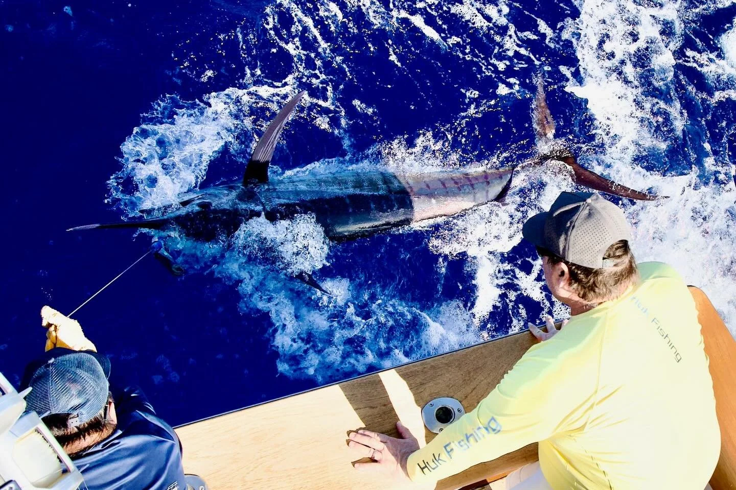 What a day for Rich, scoring his first 2 blues followed by 2 spearfish! Congrats! Marlin Magic Da Hammer and Big Blue lures with Fudo hooks.
.
.
📸 @fishergal808 
.
.
#marlinmagic #sportfishing #marlinfishing #spearfish #biggamefishing