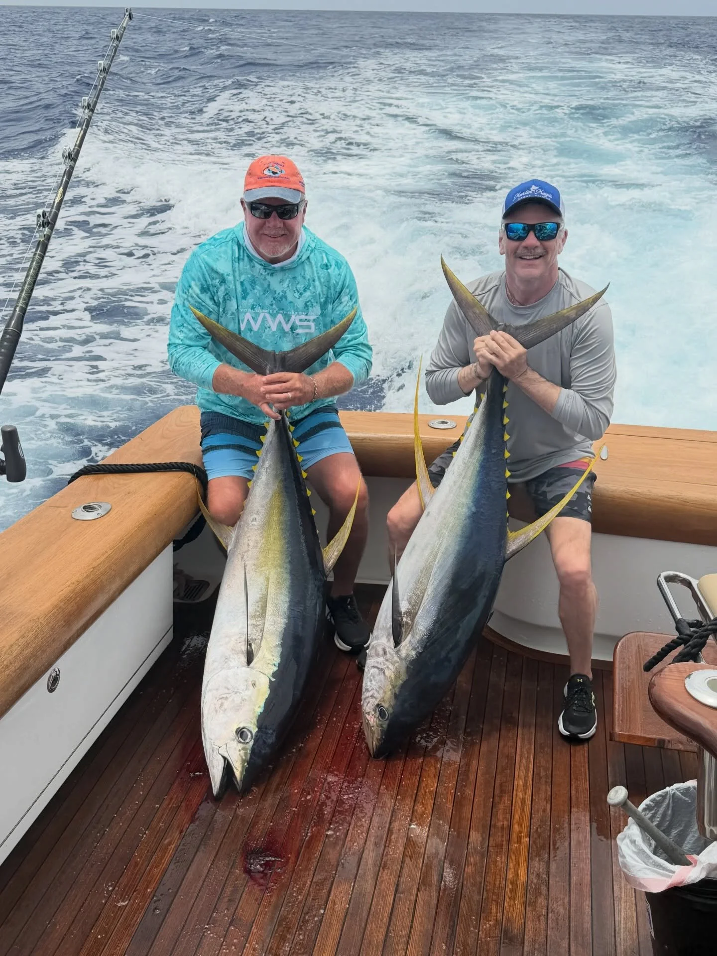 Double ahi, spearfish, blue marlin, 2 ono and 12 mahi made for a fun day of fishing for Grady and Jon! Congrats to everyone on team Marlin Magic! 
.
.
#marlinmagic #flags #marlin #ahi #oceantotable