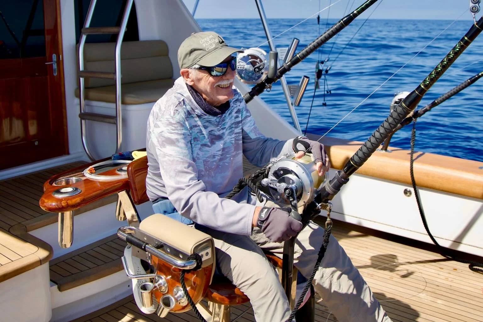 Congrats to Bill on his first stripey! All smiles here! 😁🤙
.
.
📸 @fishergal808 
.
.
#marlinmagic #marlinfishing #allsmileshere #stripey #sportfishing
