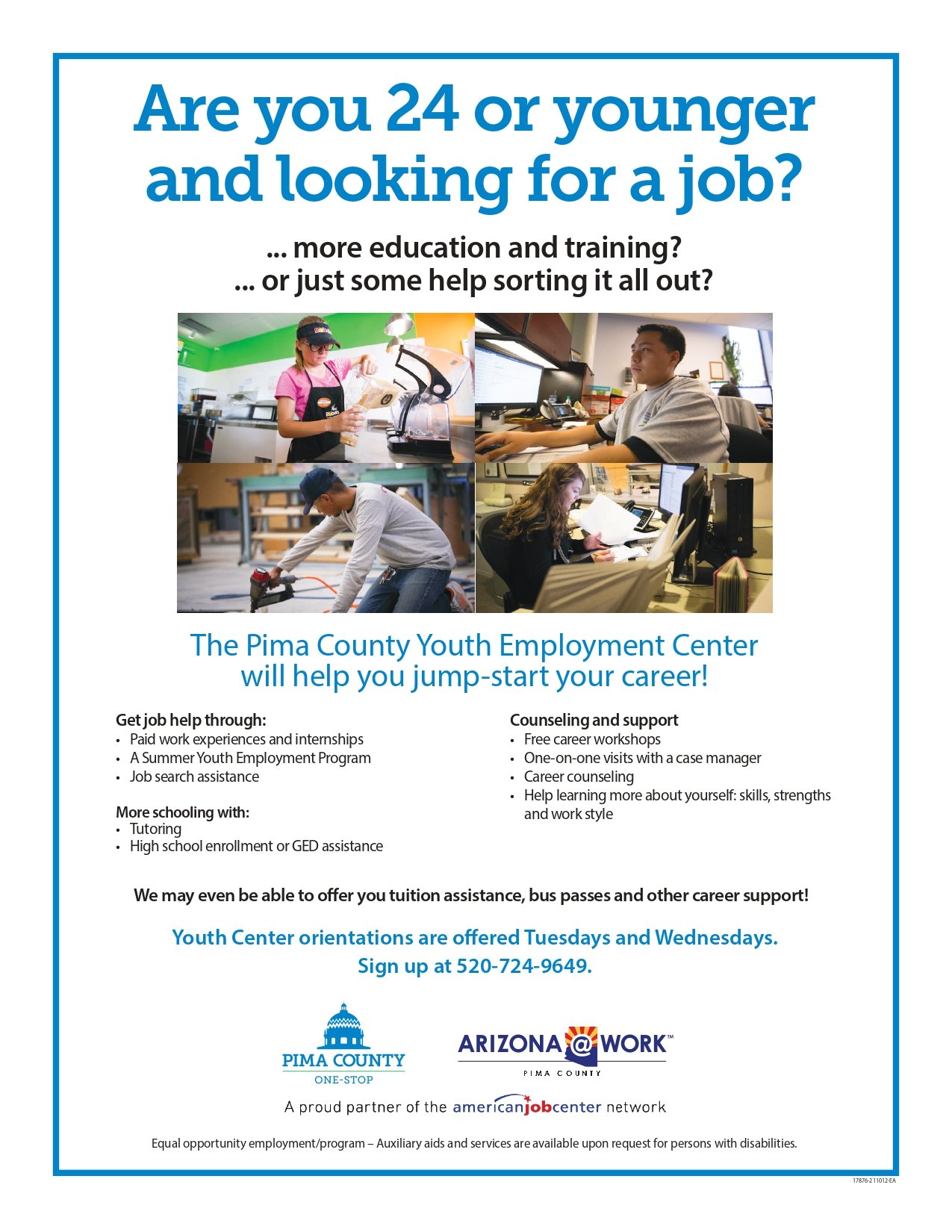 Pima County OneStop Youth Employment Center — THRIVE in the 05