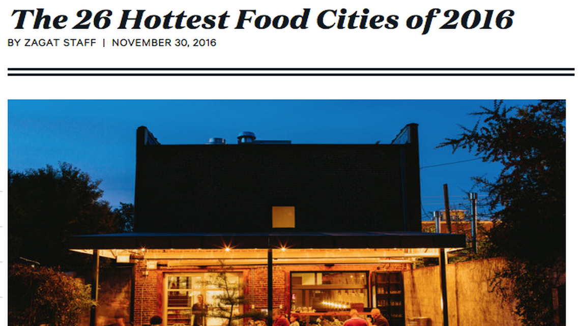 Raleigh makes Zagat's list of 26 Hottest Food Cities of 2016 | Raleigh News 