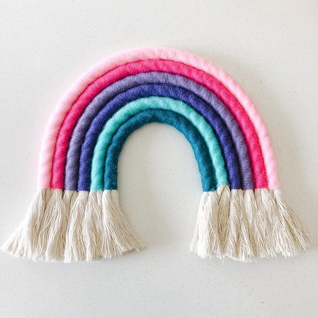 This special rainbow was so fun to create! My customers are so creative with the colours they pair up for custom orders.  I love how this one turned out 😍
.
.
Did you know that my custom rainbows are available in my standard 5 layer size, 6 layers l