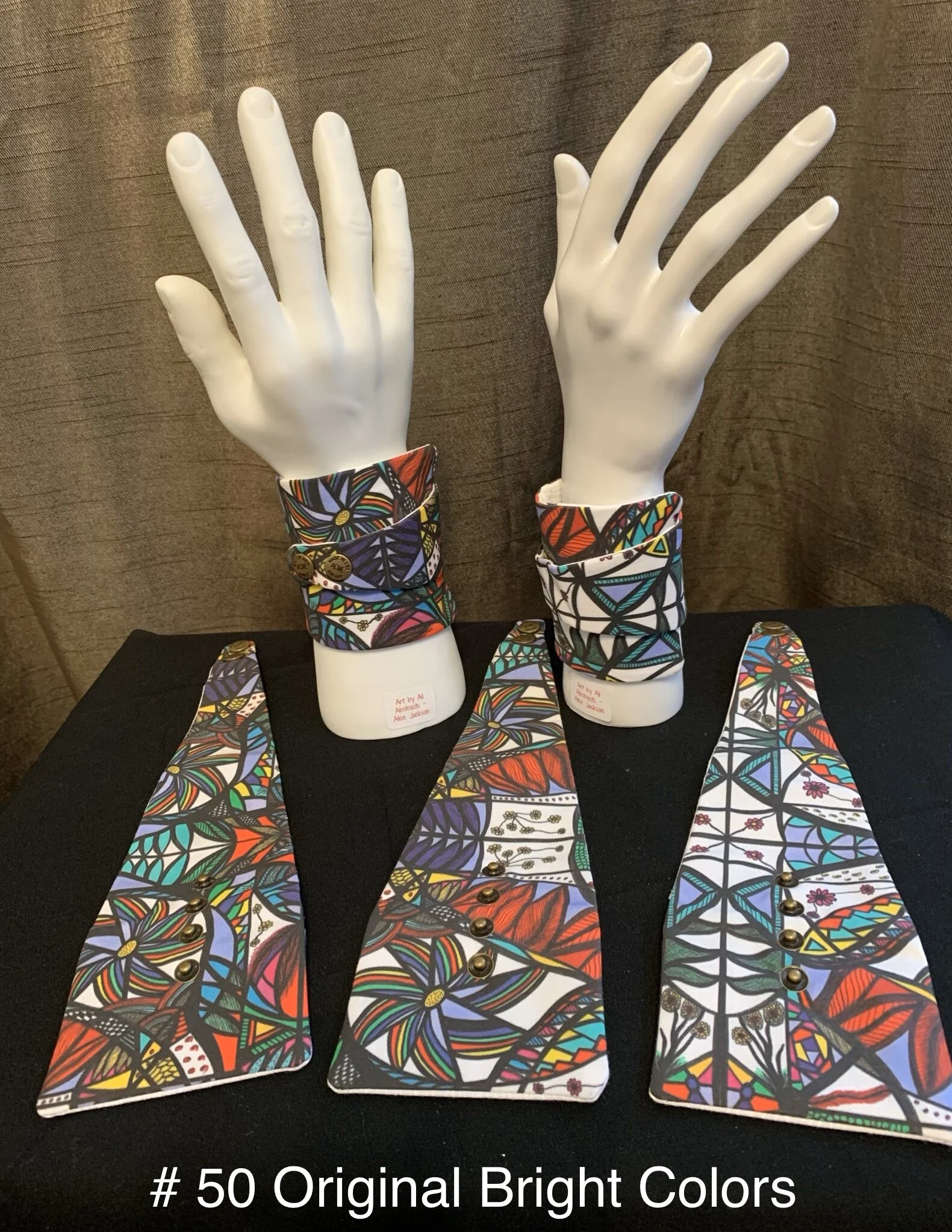 # 50 Original Bright Colors — Art by Ali Wrist Wallets