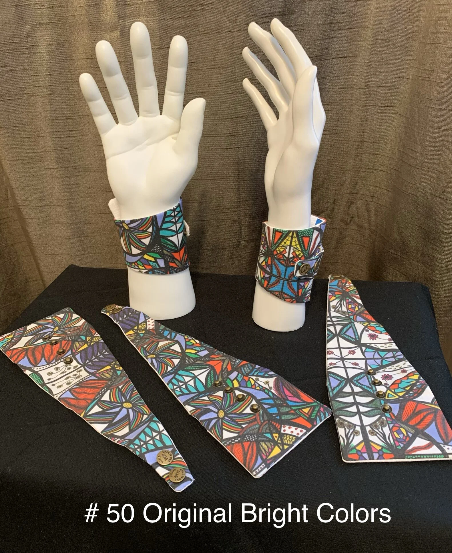 # 50 Original Bright Colors — Art by Ali Wrist Wallets