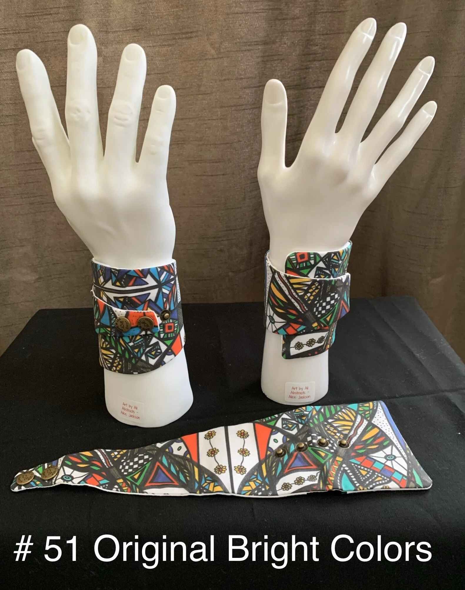 # 51 Original Bright Colors — Art by Ali Wrist Wallets