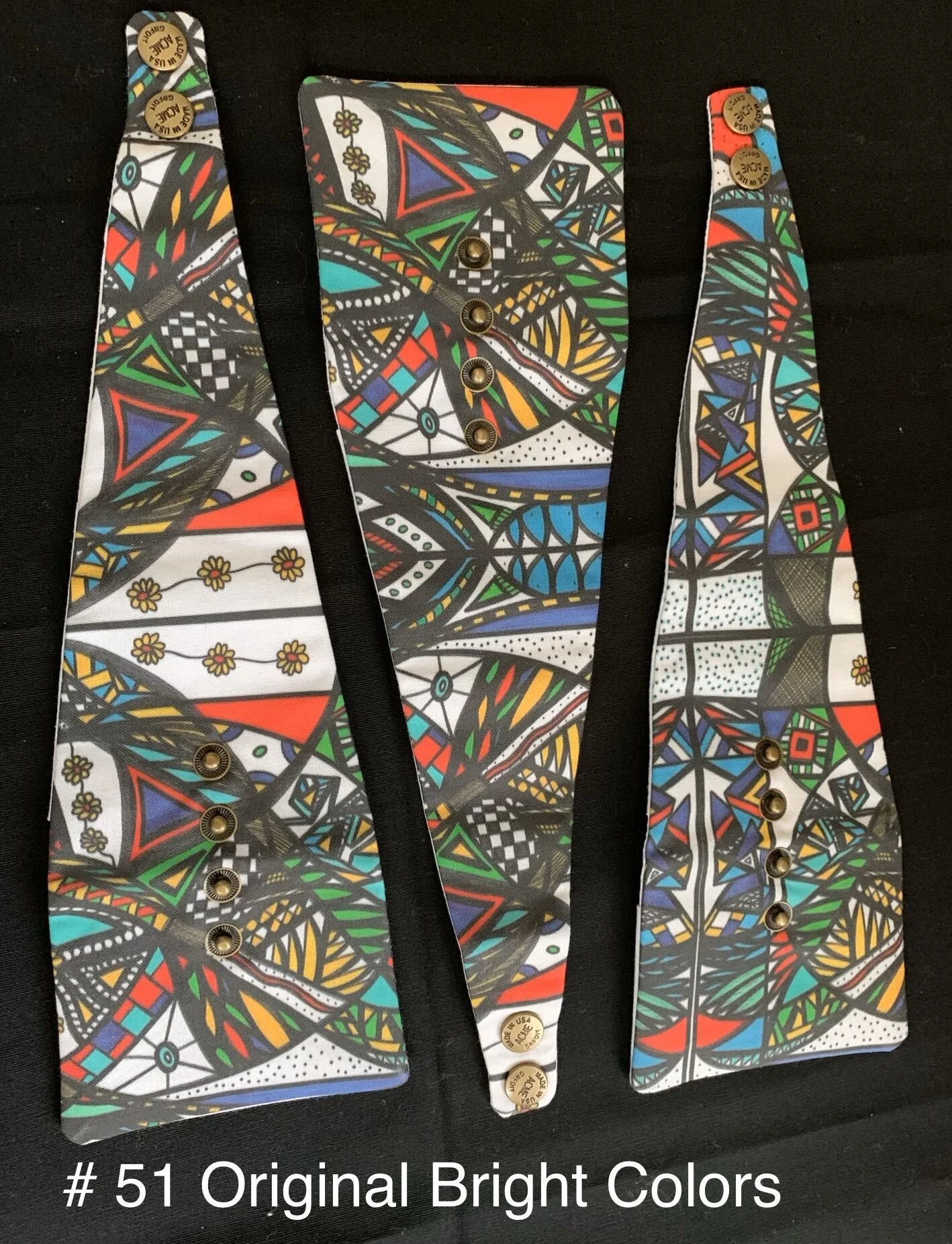 # 51 Original Bright Colors — Art by Ali Wrist Wallets