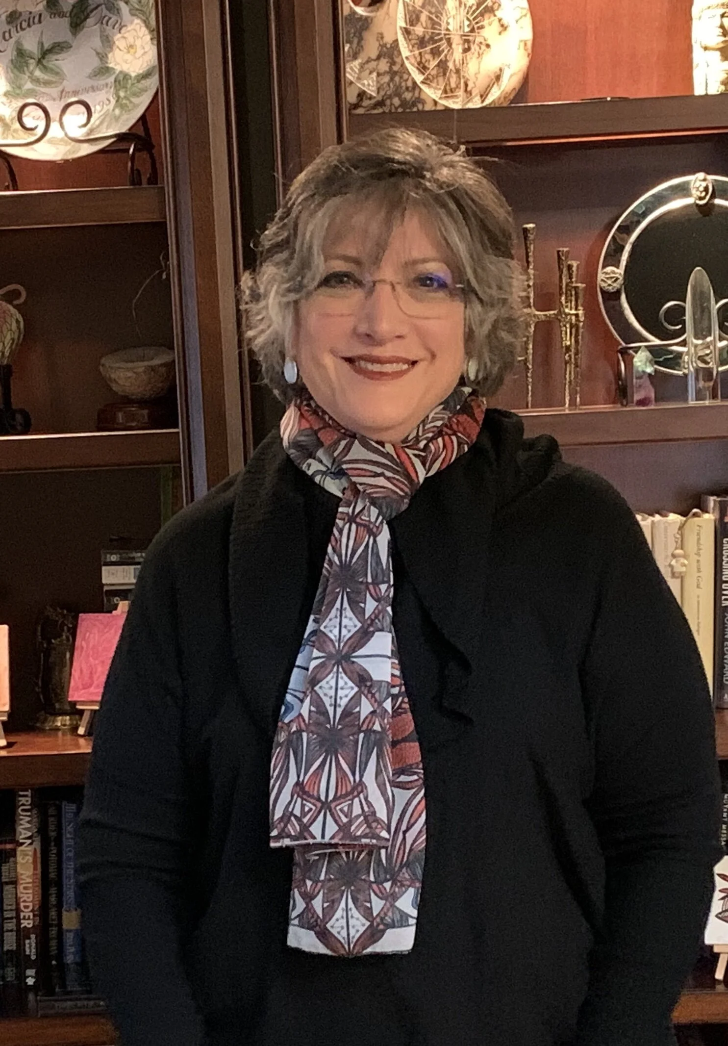 # 3 Red, White & Black  — Chiffon Scarf