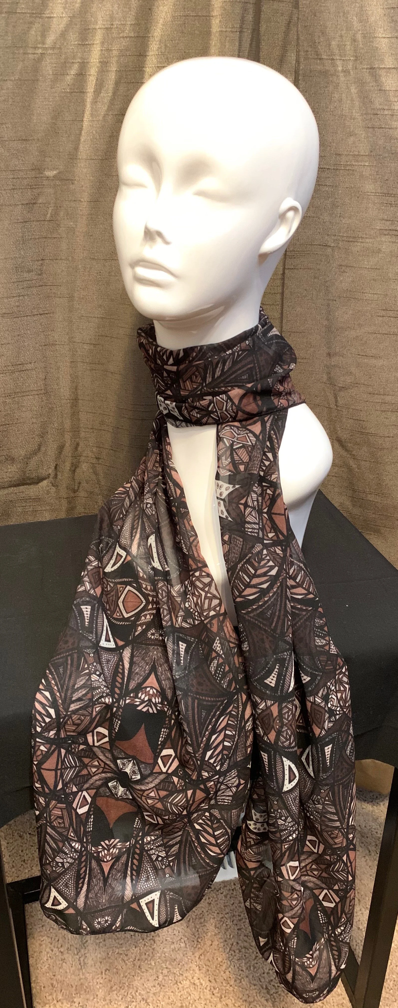 # 35 Brown  — Chiffon Scarf