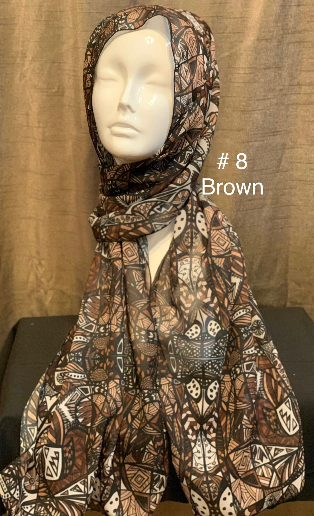 # 8 Brown  — Chiffon Scarf 
