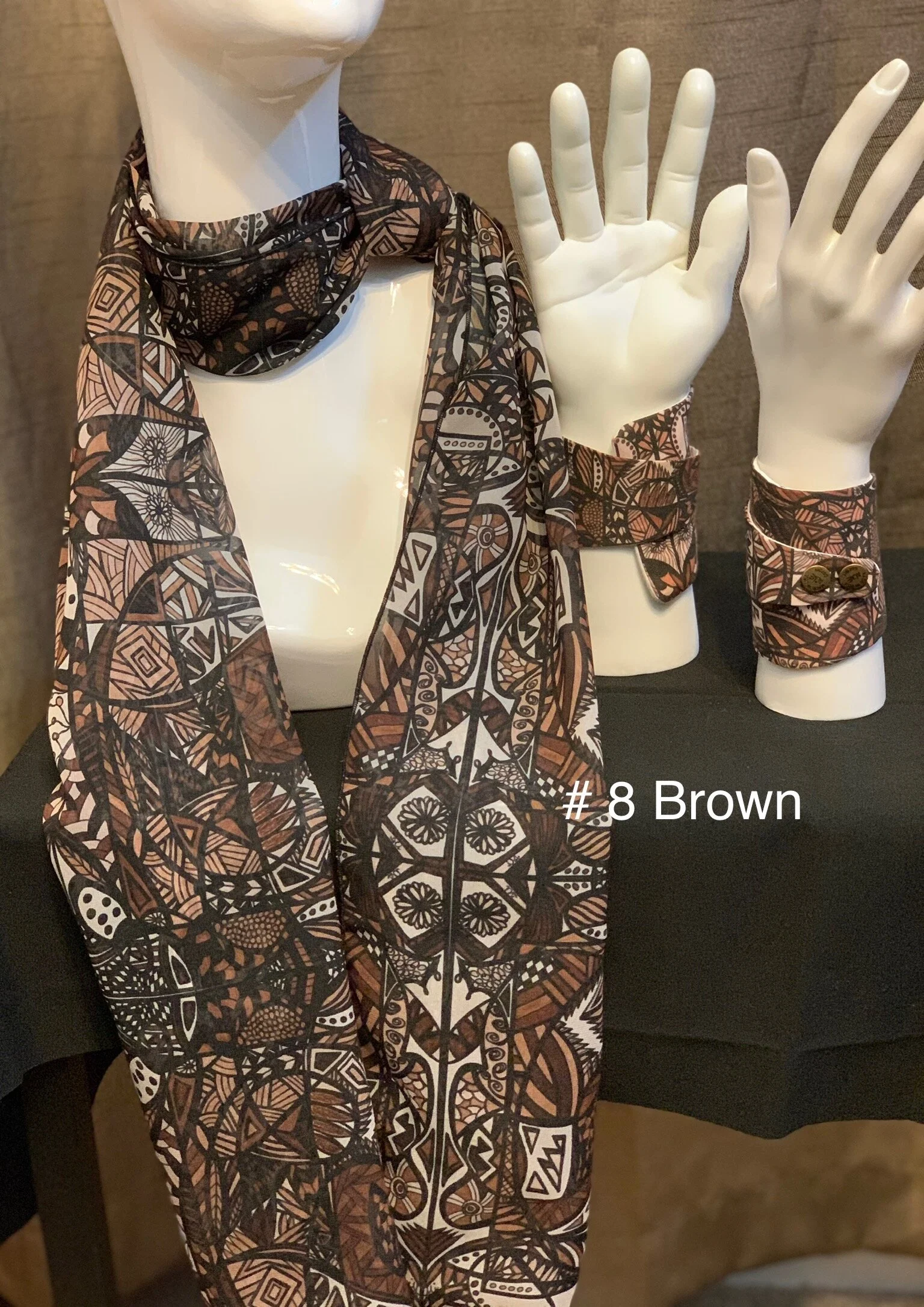 # 8 Brown  — Chiffon Scarf 