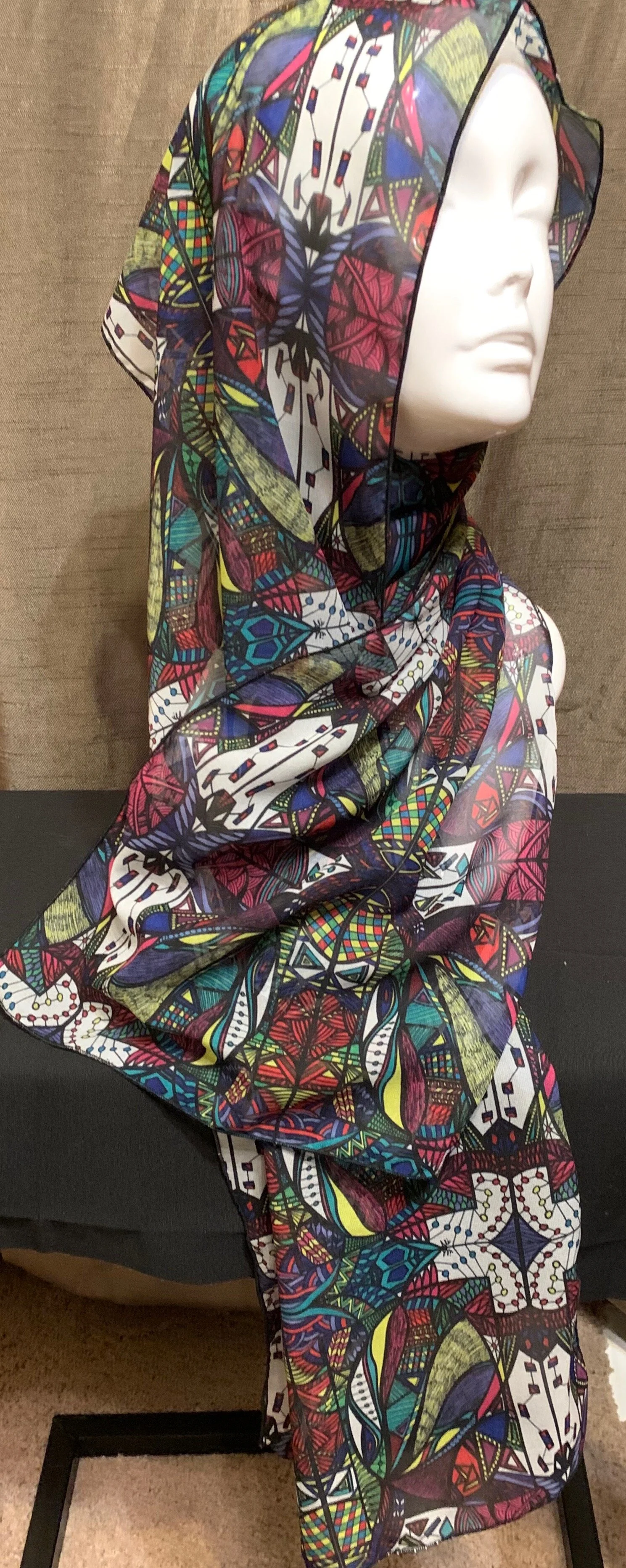 # 7 Original Bright Colors  — Chiffon Scarf