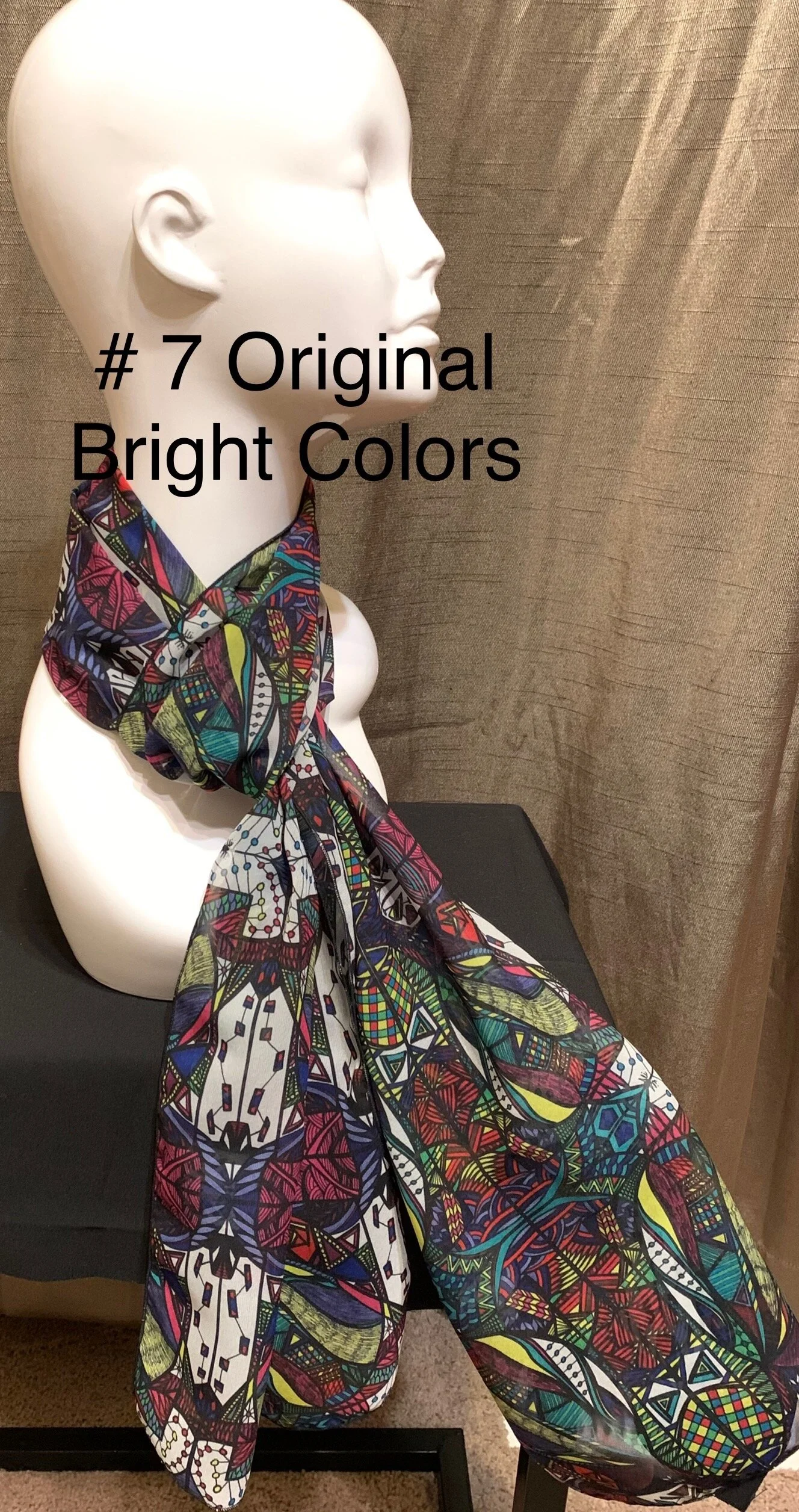 # 7 Original Bright Colors  — Chiffon Scarf