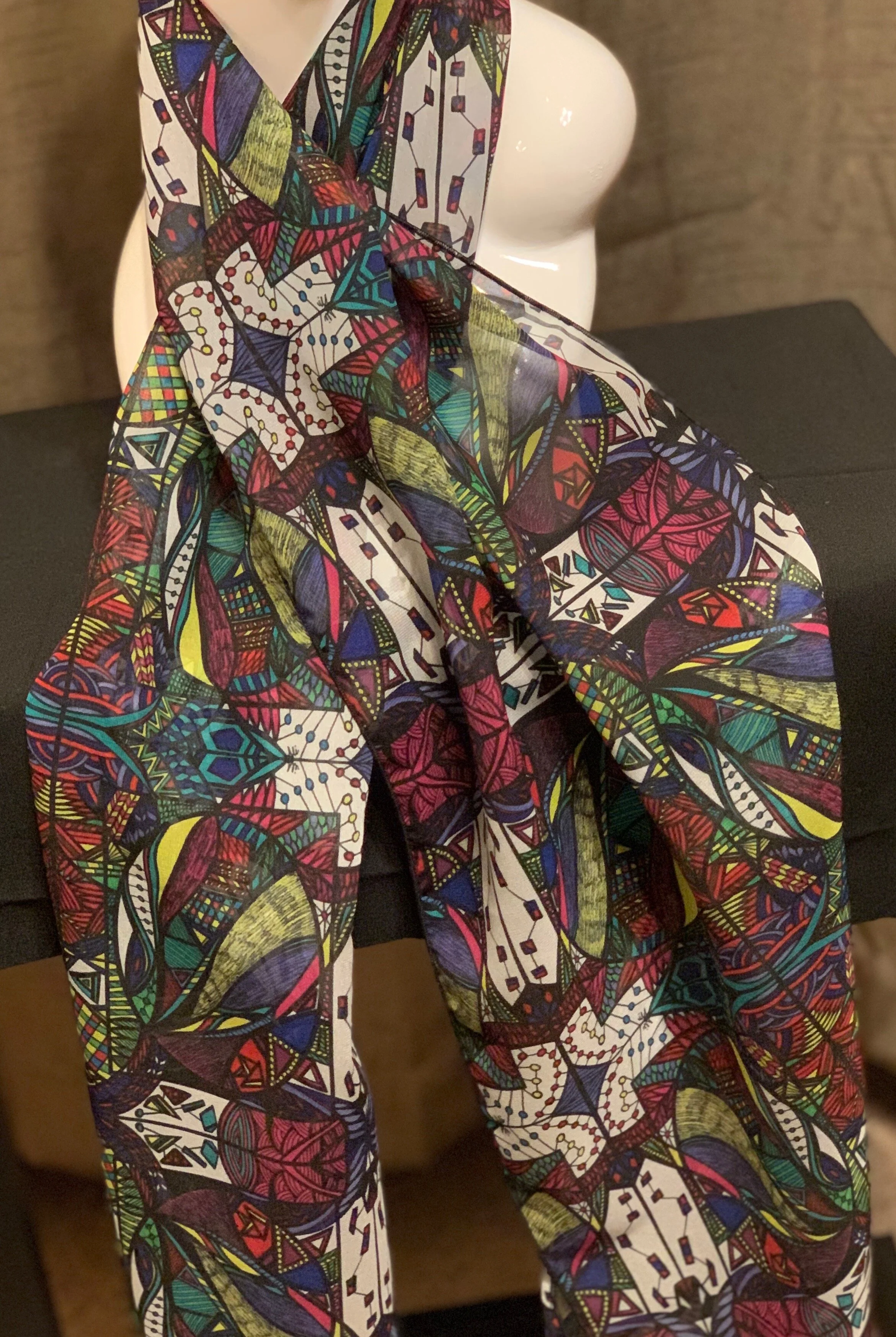 # 7 Original Bright Colors  — Chiffon Scarf