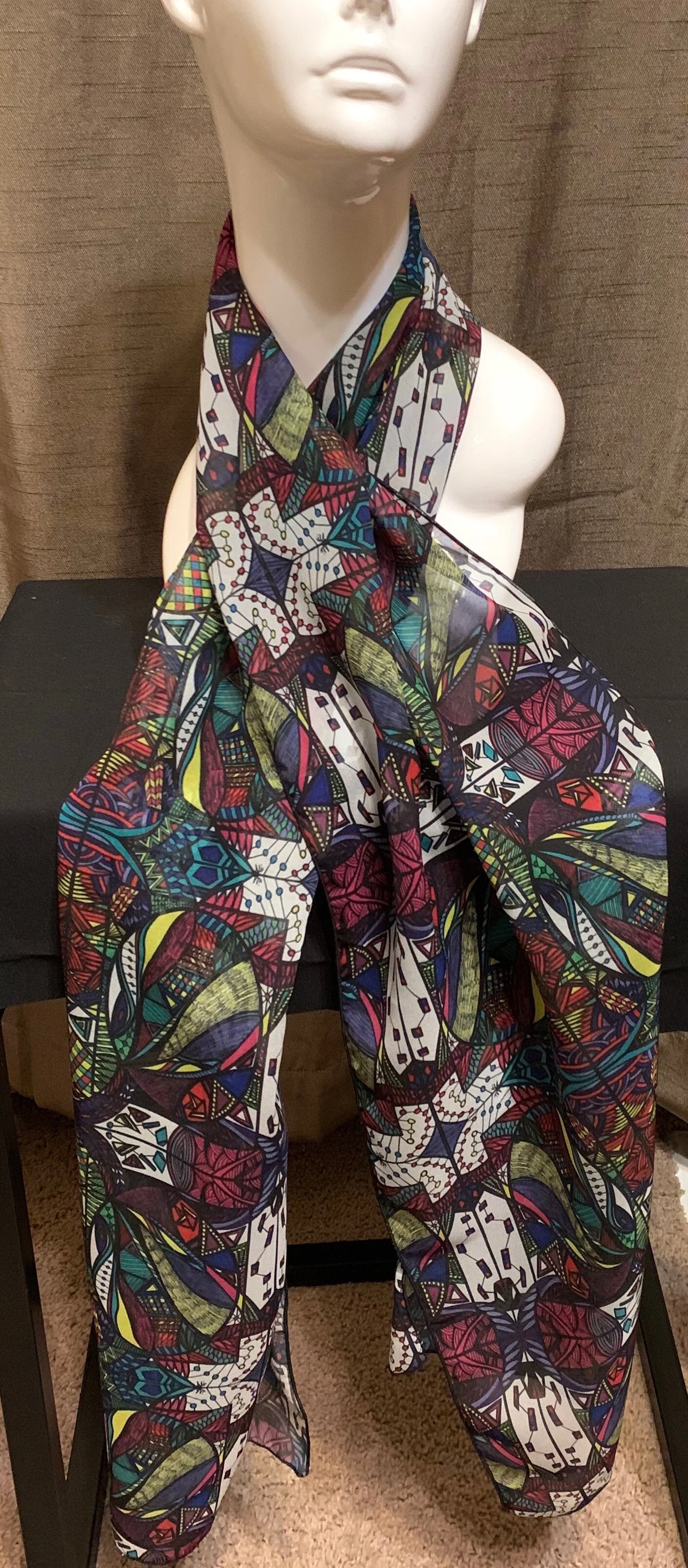 # 7 Original Bright Colors  — Chiffon Scarf