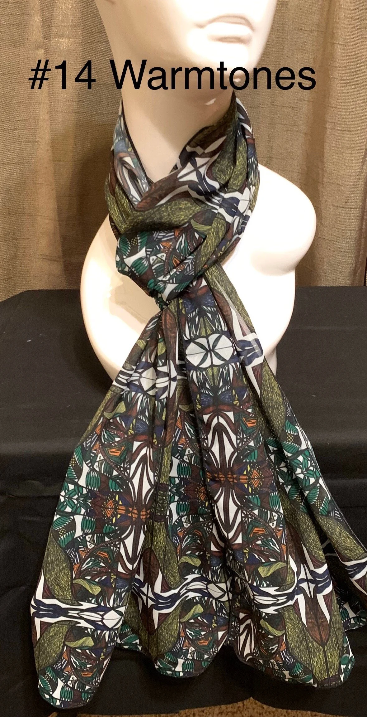 # 14 Warmtones — Chiffon Scarf (Copy) (Copy)