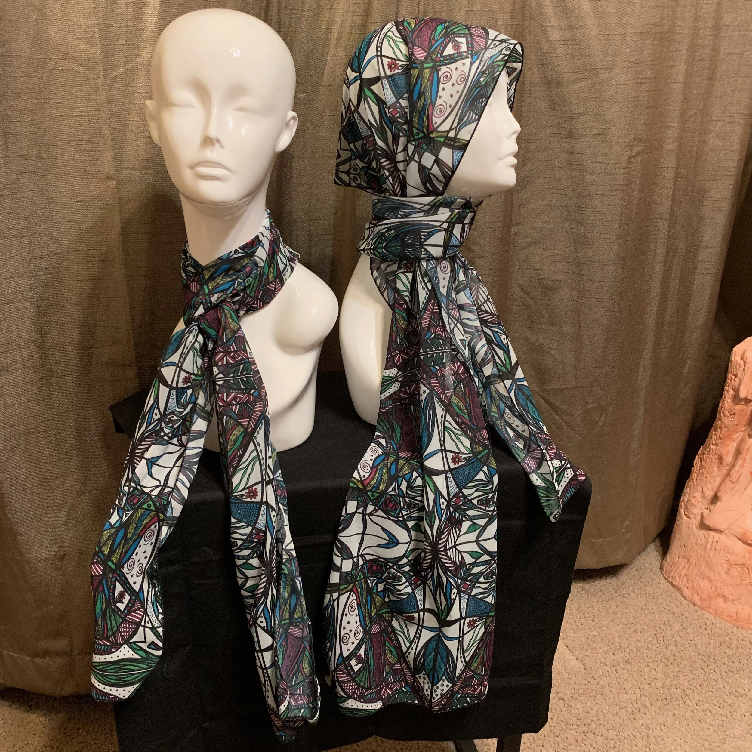 # 13 Original Bright Colors  — Chiffon Scarf -- Single & Double Panel  (Copy)