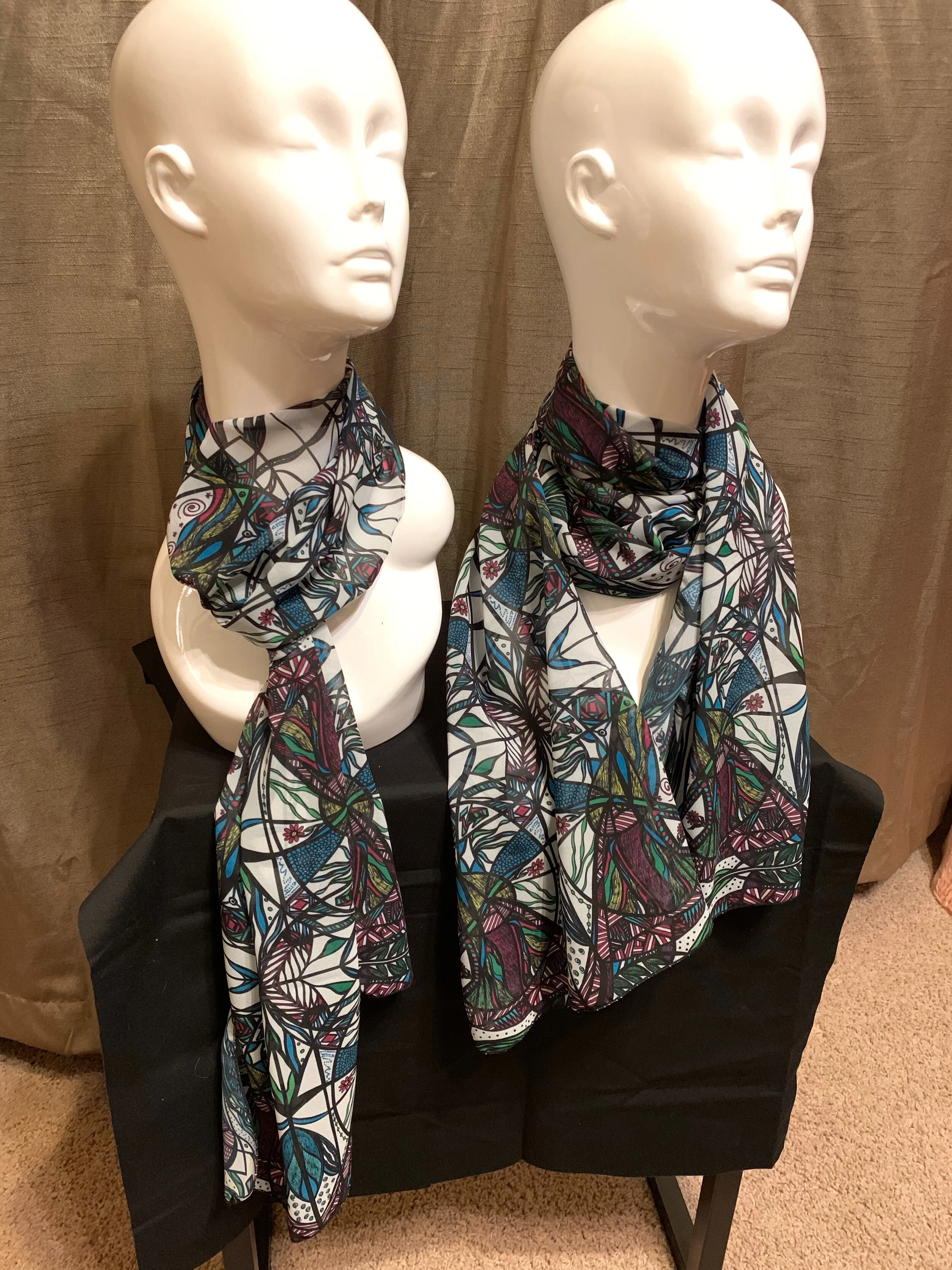 # 13 Original Bright Colors  — Chiffon Scarf -- Single & Double Panel  (Copy)