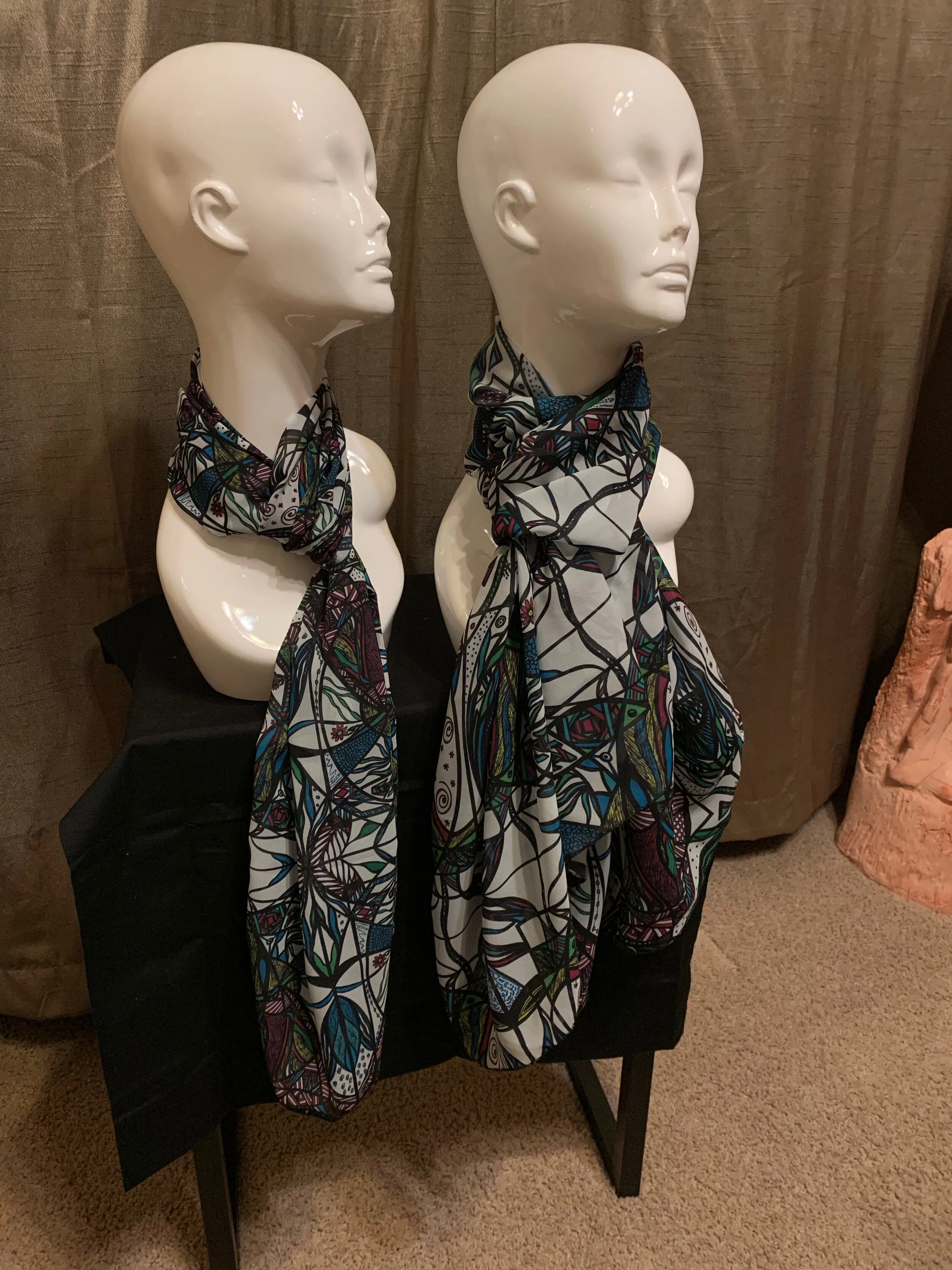 # 13 Original Bright Colors  — Chiffon Scarf -- Single & Double Panel  (Copy)