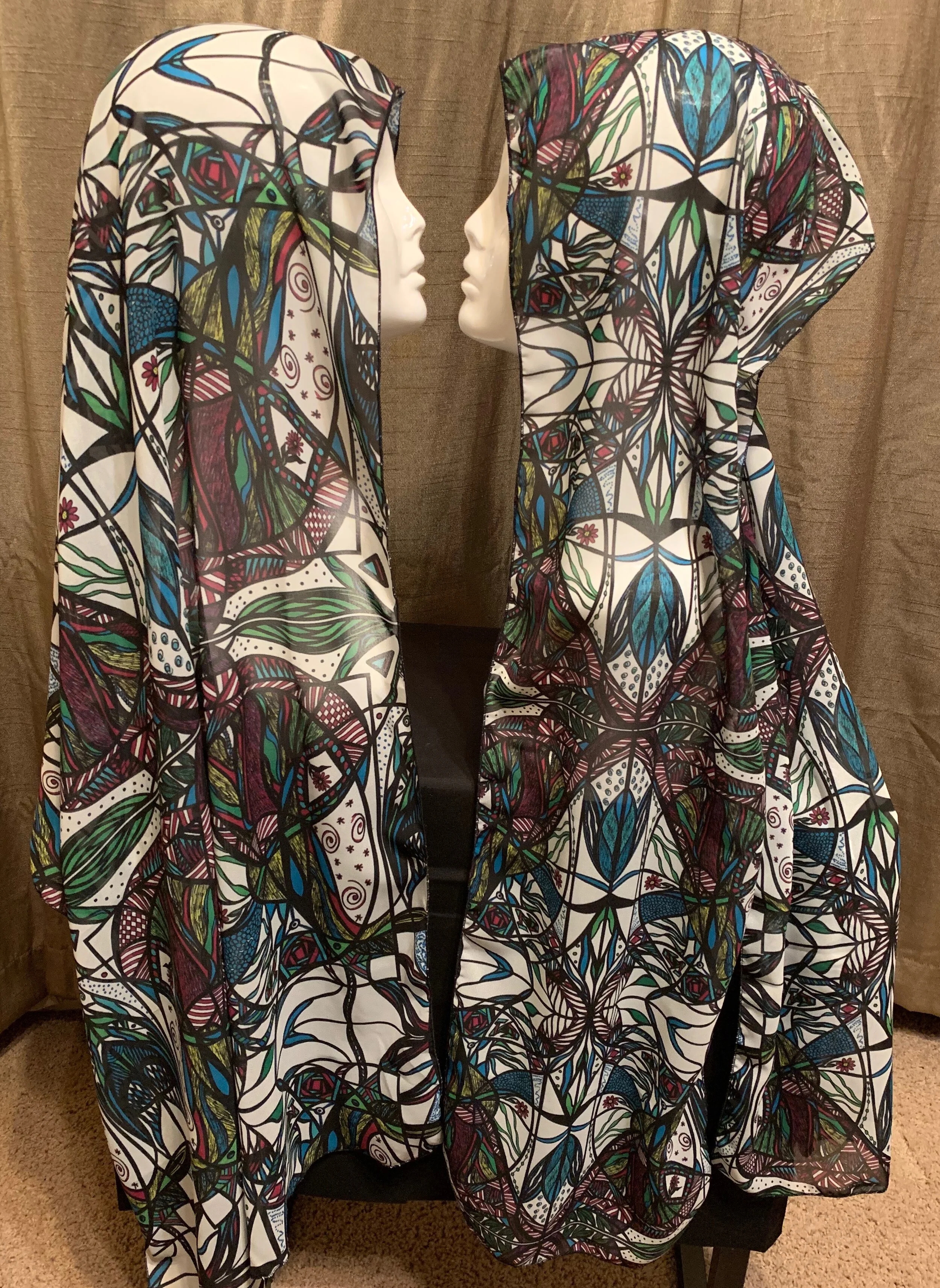 # 13 Original Bright Colors  — Chiffon Scarf -- Single & Double Panel  (Copy)