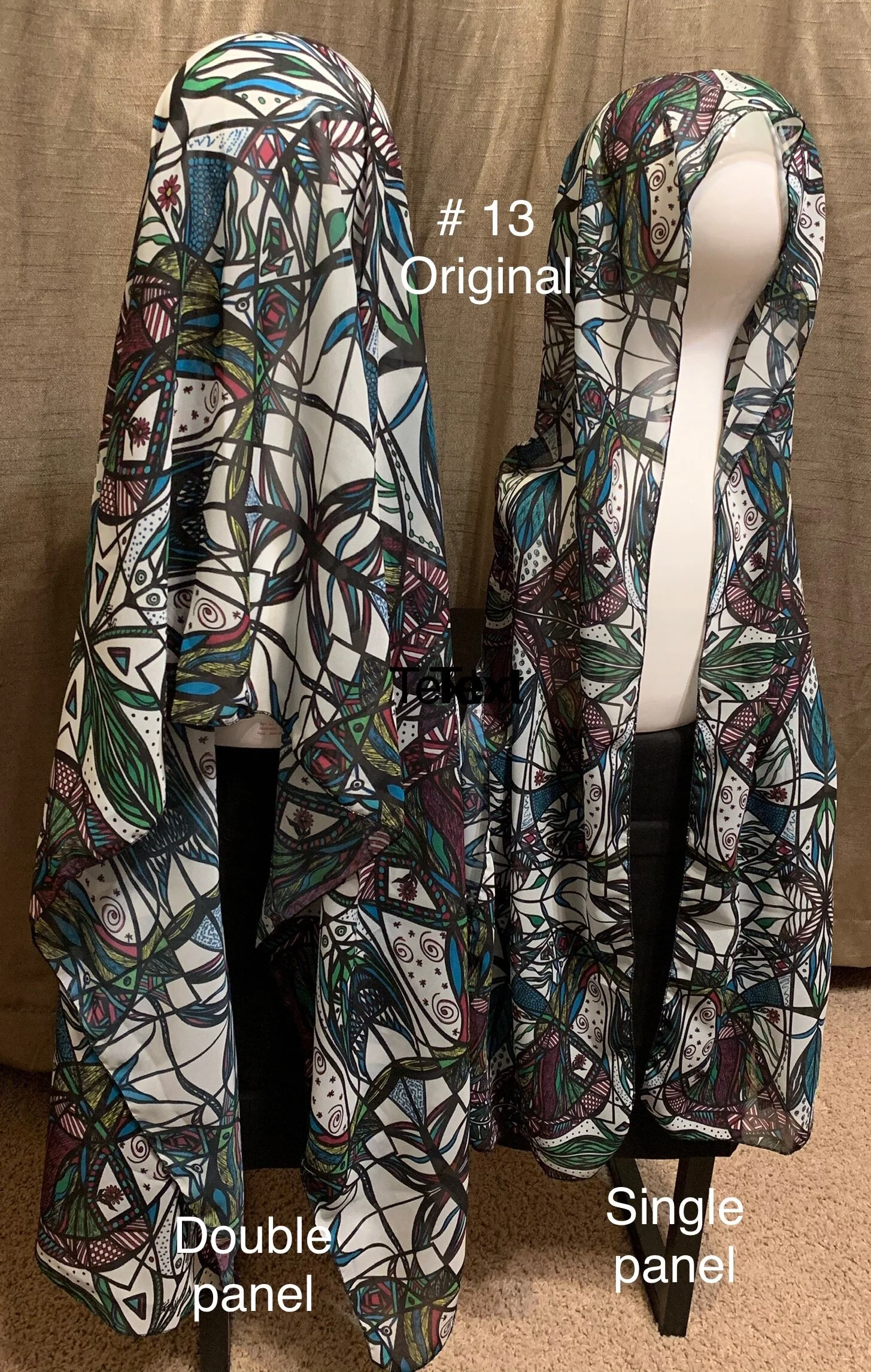 # 13 Original Bright Colors  — Chiffon Scarf -- Single & Double Panel  (Copy)