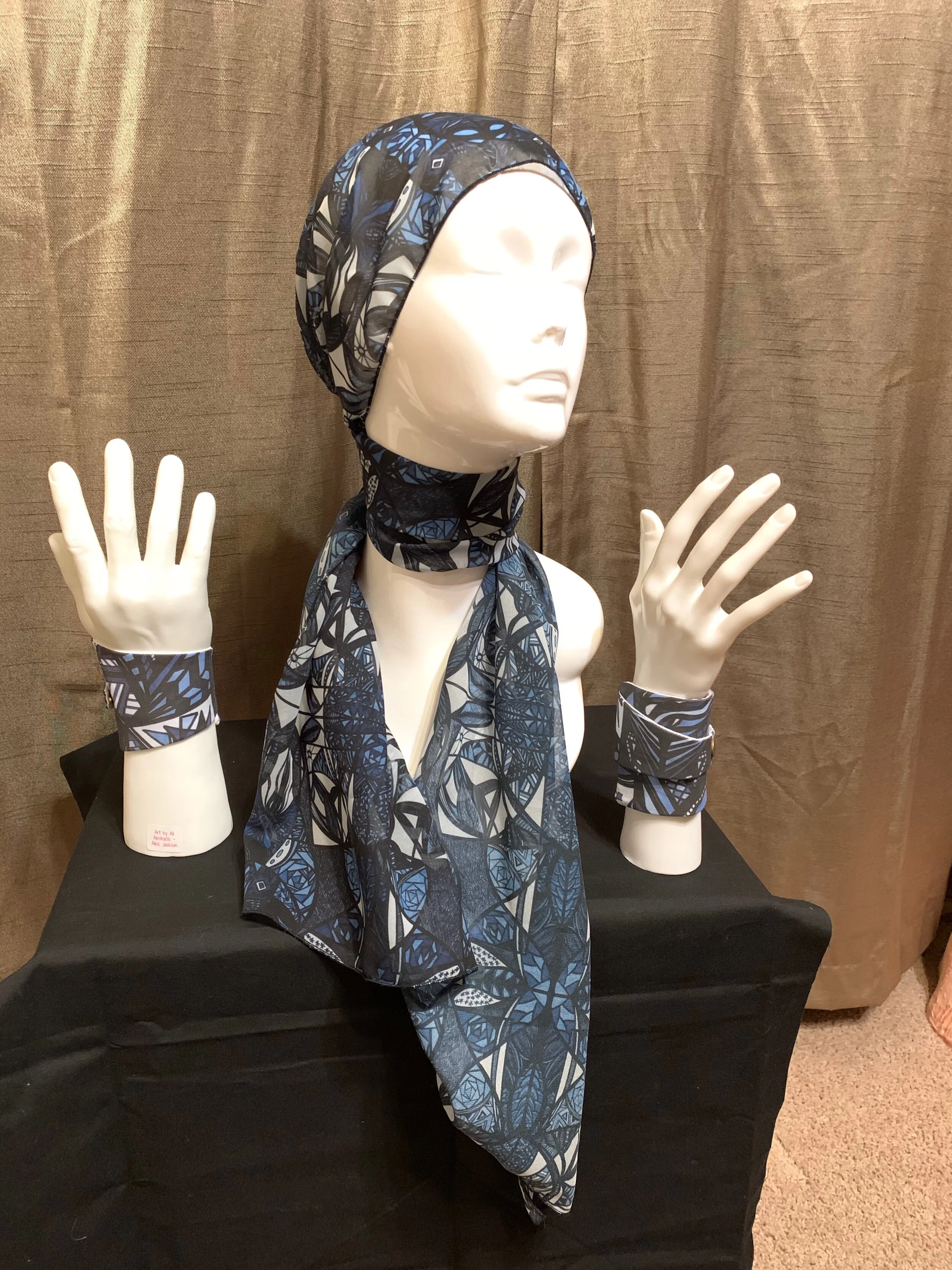 # 37 Navy Blue — Chiffon Scarf