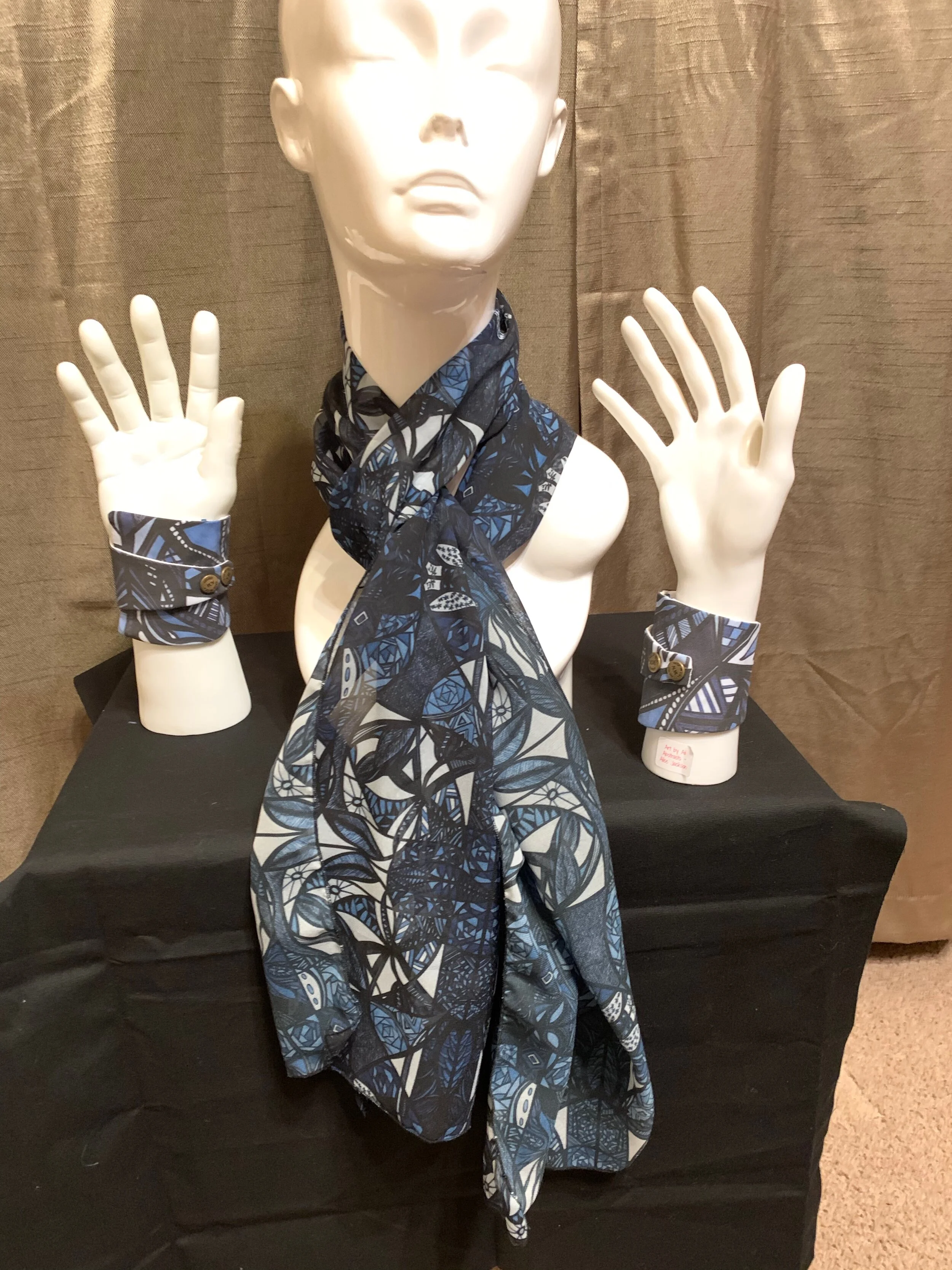 # 37 Navy Blue — Chiffon Scarf