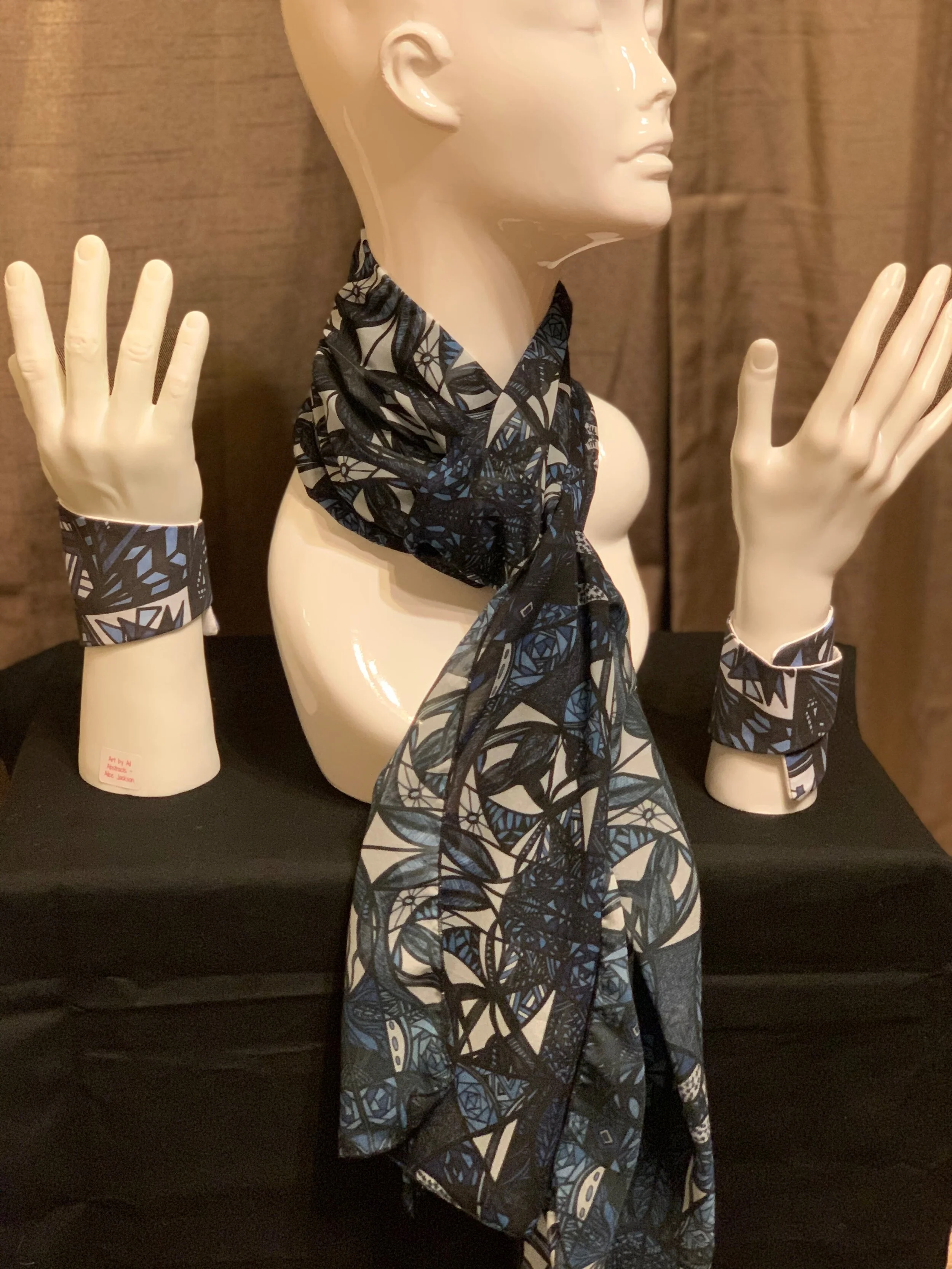 # 37 Navy Blue — Chiffon Scarf