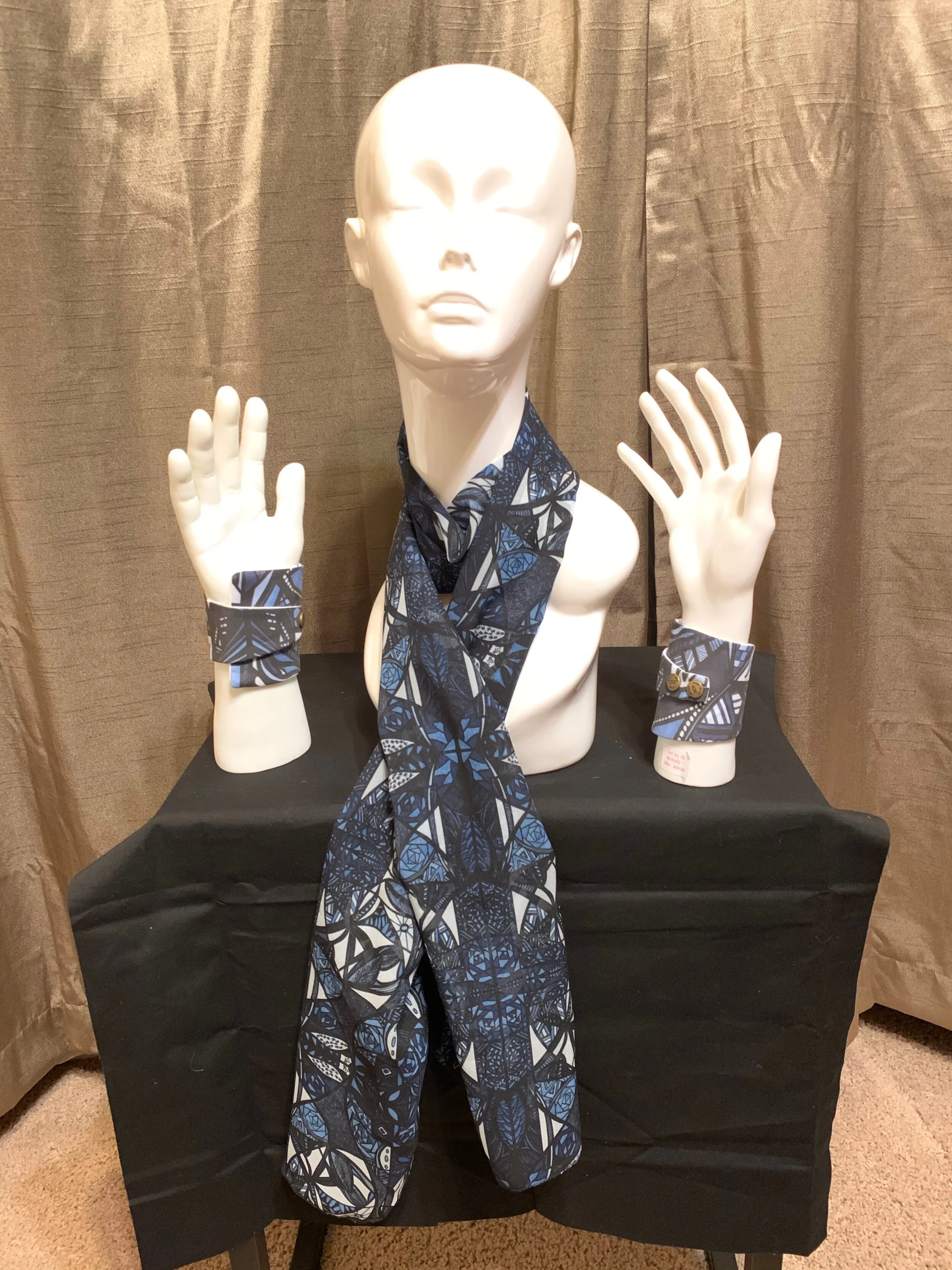 # 37 Navy Blue — Chiffon Scarf