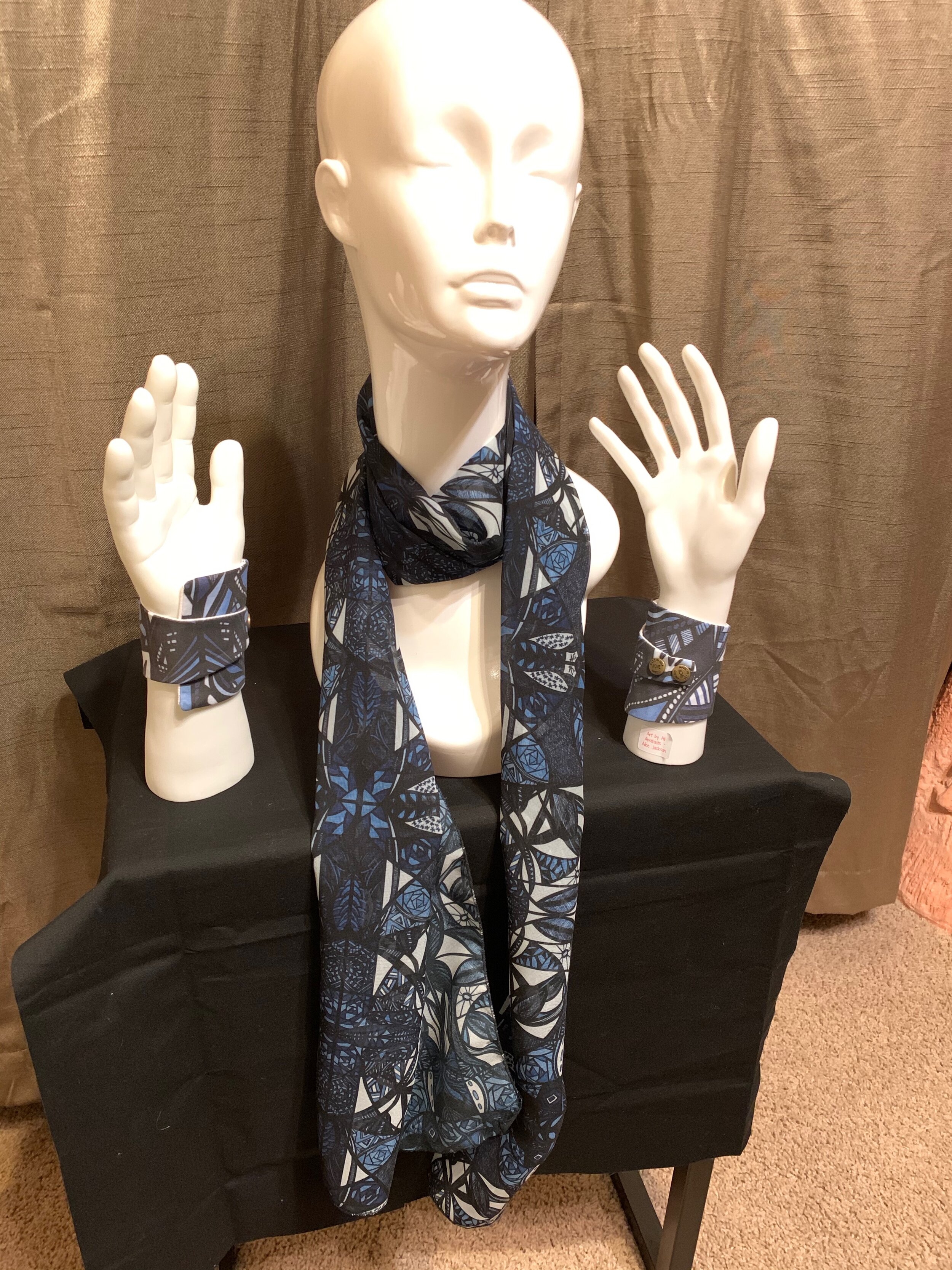 # 37 Navy Blue — Chiffon Scarf