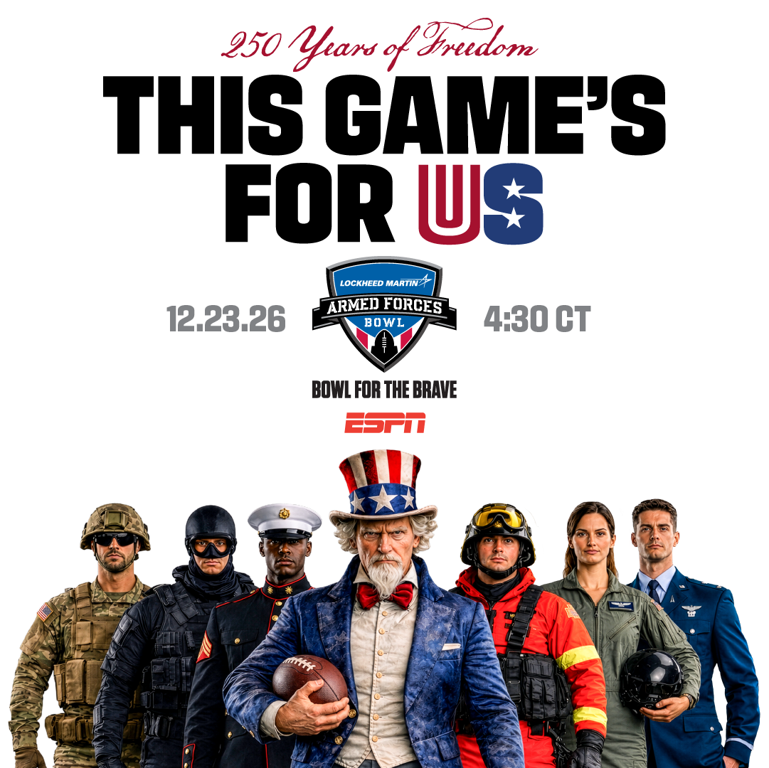 24TH ANNUAL LOCKHEED MARTIN ARMED FORCES BOWL SET FOR WEDNESDAY, DECEMBER 23