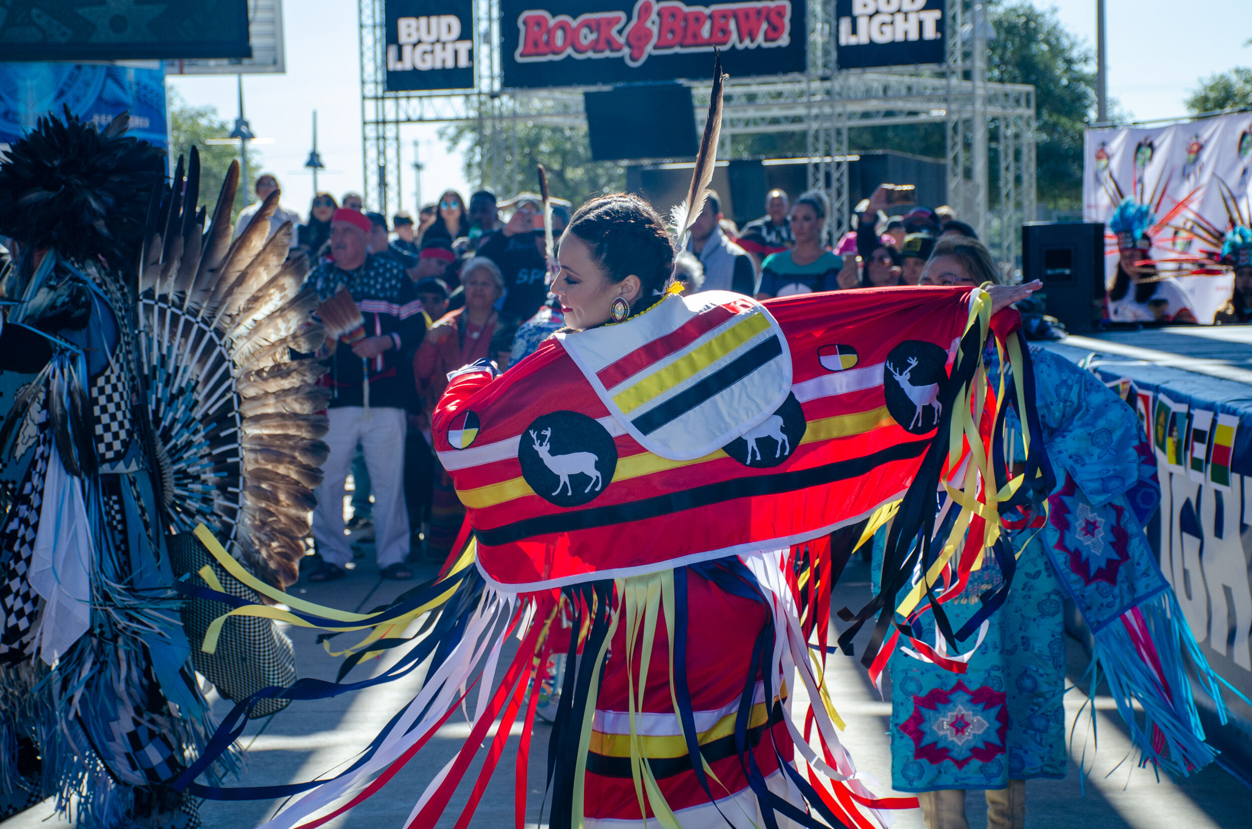  An AIT Dance Theater member performs as part of the NBA’s first Indigenous Night. 