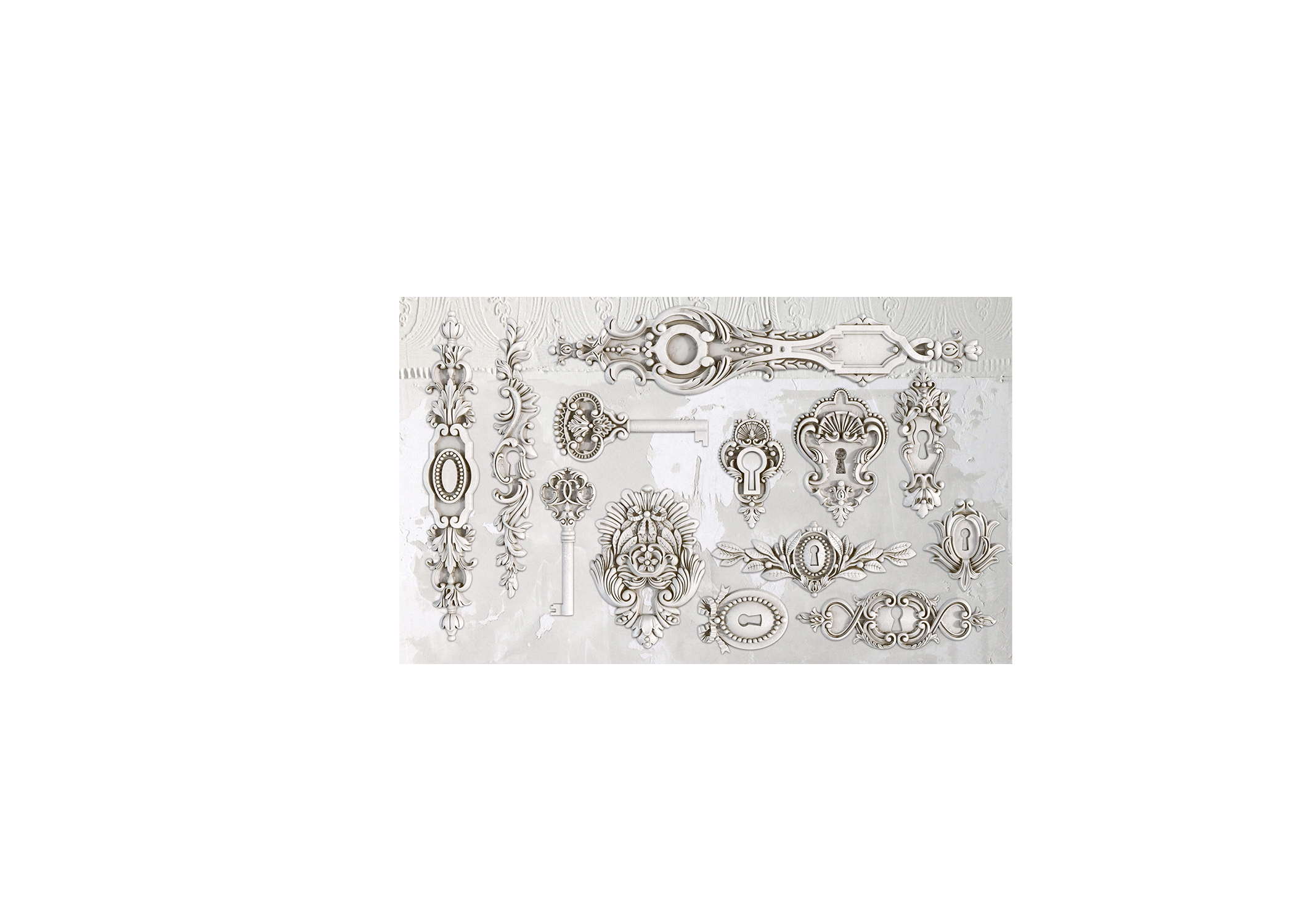 Texas In-Laws IOD Decor Mould Lock and Key by Iron Orchid Designs
