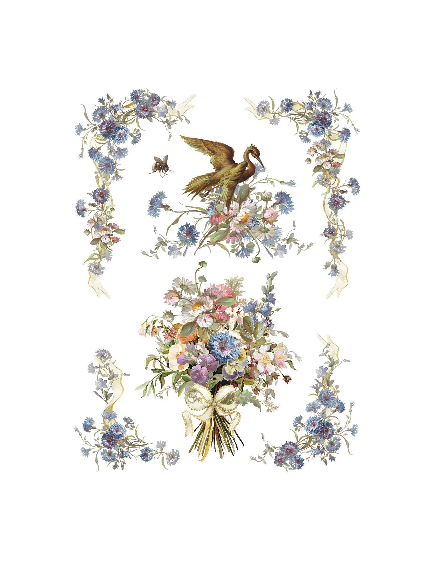 Texas In-Laws IOD Madeleine Decor Transfer (pad of 8 12"x16" sheets) by Iron Orchid Designs