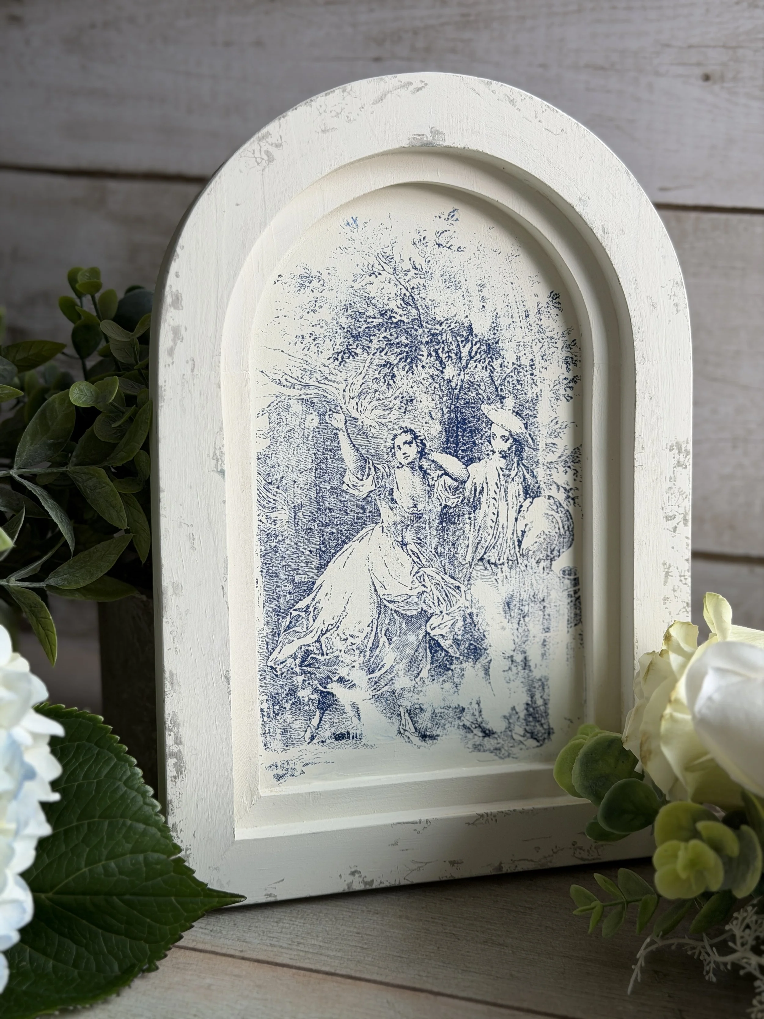 Texas In-Laws IOD Arched Wood Gallery Blank 7X10 By Iron Orchid Designs