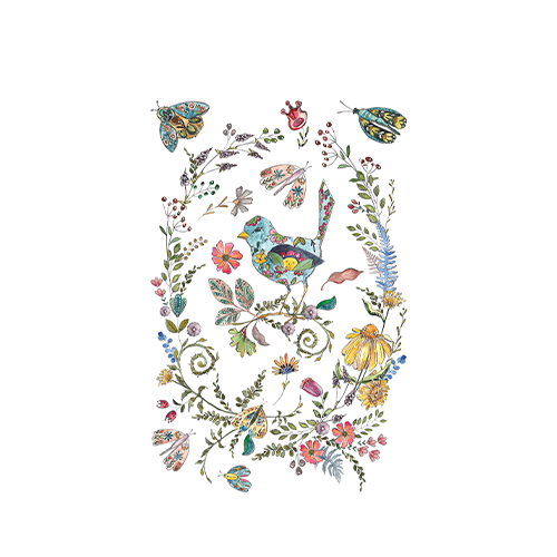 Texas In-Laws IOD Fern Fables Decor Transfer (pad of 8 8"x12" sheets) by Iron Orchid Designs
