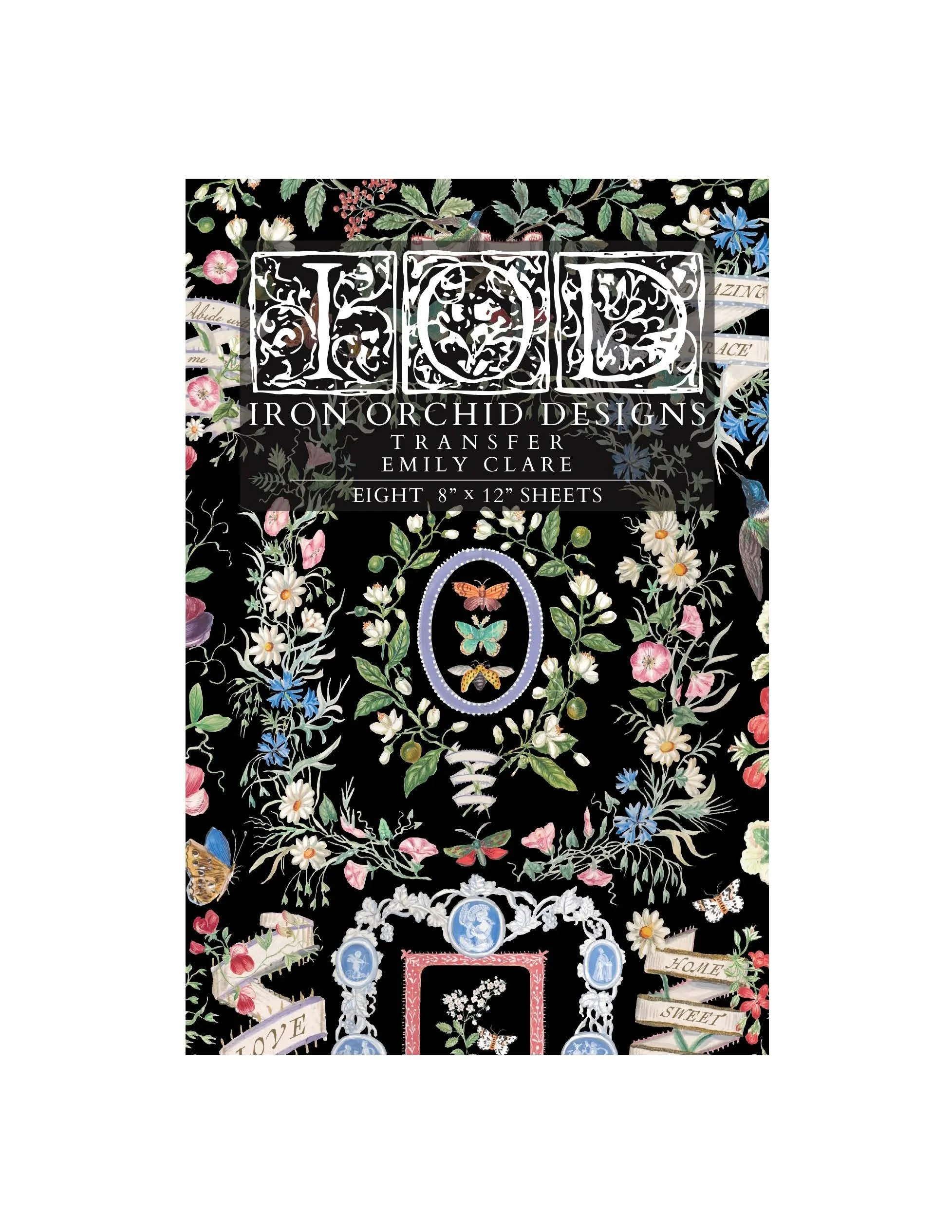 IOD Emily Claire Decor Transfer (pad of 8 8"x12" sheets) by Iron Orchid Designs