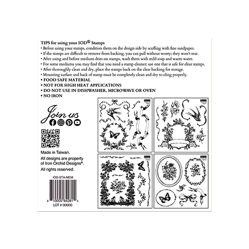 Texas In-Laws IOD Decor Stamp Countryside Memoirs 6"x6" (4 Sheets) by Iron Orchid Designs