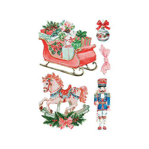 Texas In-Laws IOD Darling Holiday Decor Transfer (pad of 8 12"x16" sheets) by Iron Orchid Designs