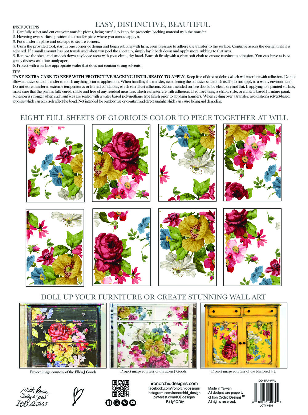 IOD Decor Transfer Midnight Garden (pad of 4 12x16 sheets) by Iron Orchid  Designs — Texas In-Laws