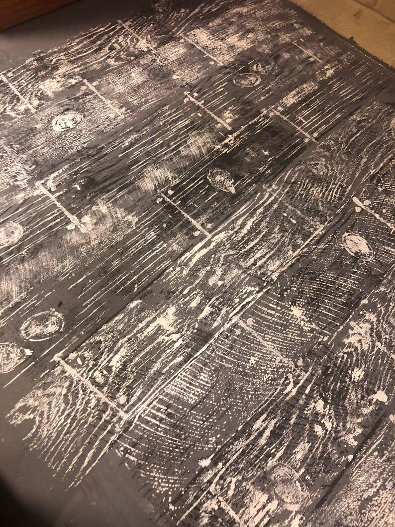 Texas In-Laws IOD Decor Stamp Barnwood Planks 12x12" by Iron Orchid Designs