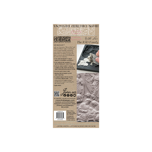 Texas In-Laws IOD Silent Night Decor Mould 6"x10" by Iron Orchid Designs