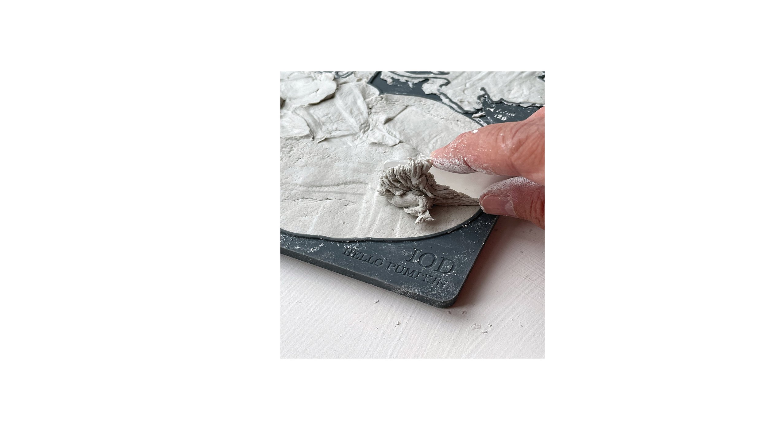 Texas In-Laws IOD Decor Mould Hello Pumpkin 6"x10" by Iron Orchid Designs