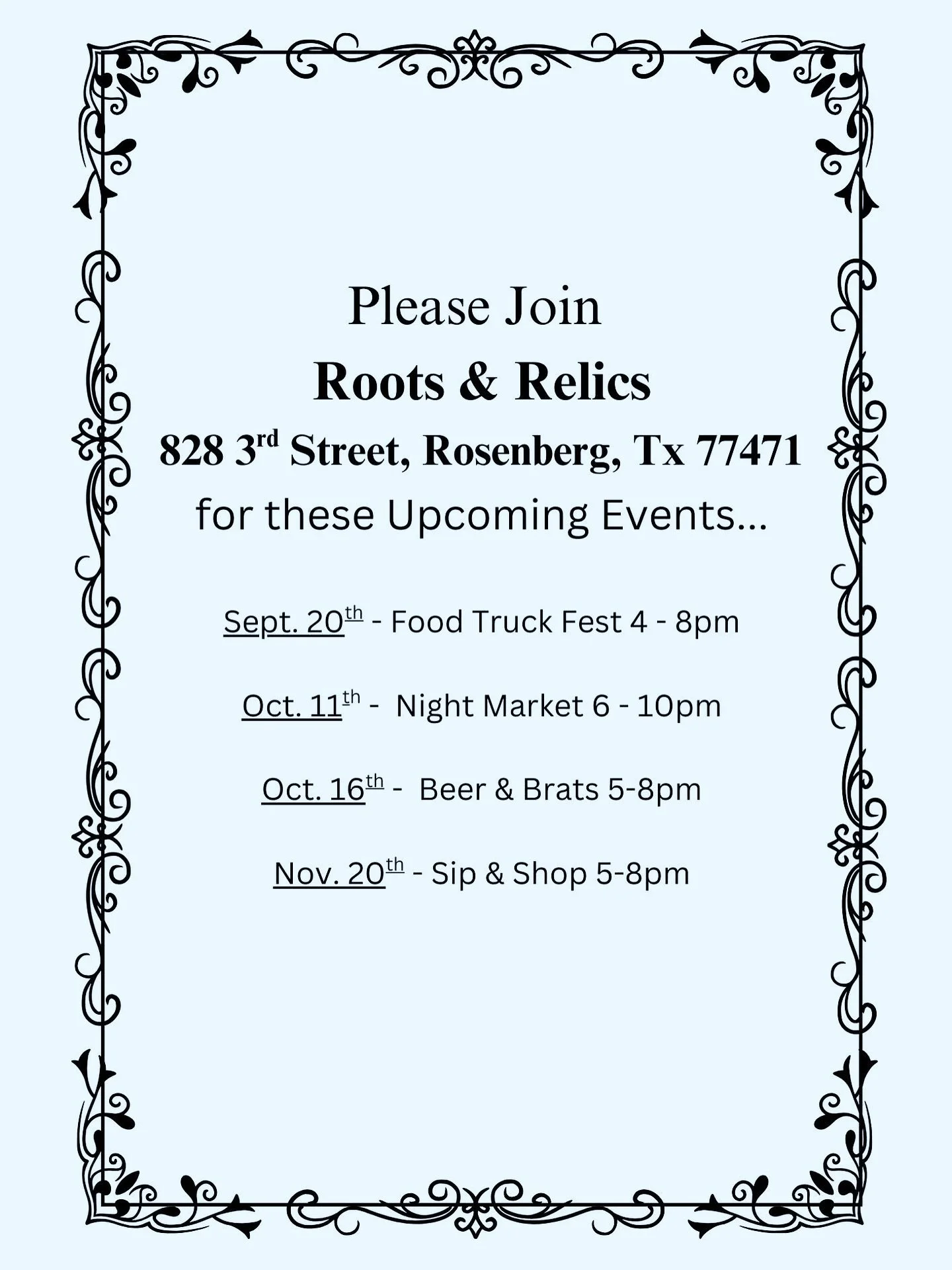 Mark your calendars!