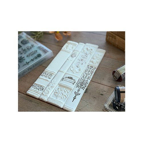 Texas In-Laws IOD The Connoisseur's Library Decor Stamp 6"x6" (4 Sheets) by Iron Orchid Designs
